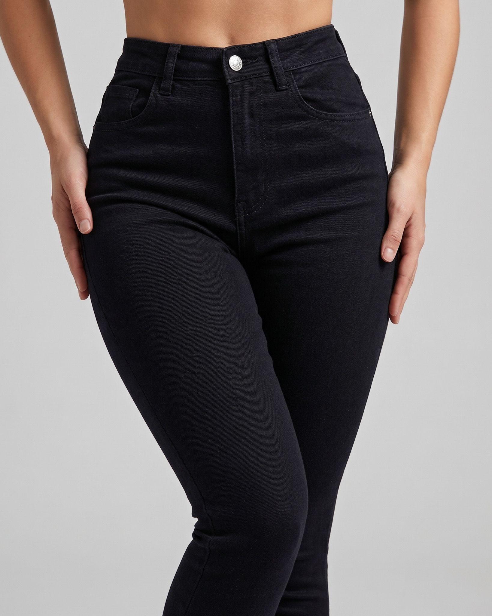 Pantalón Negro Pitillo Tiro Alto - Efecto Modelador Pro-0