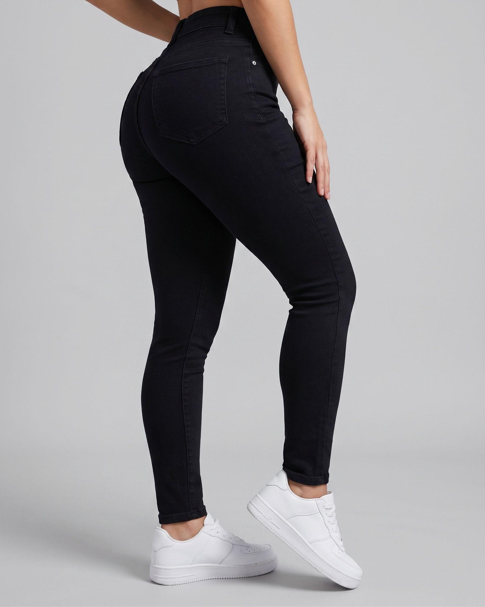 Pantalón Negro Pitillo Tiro Alto - Efecto Modelador Pro-1