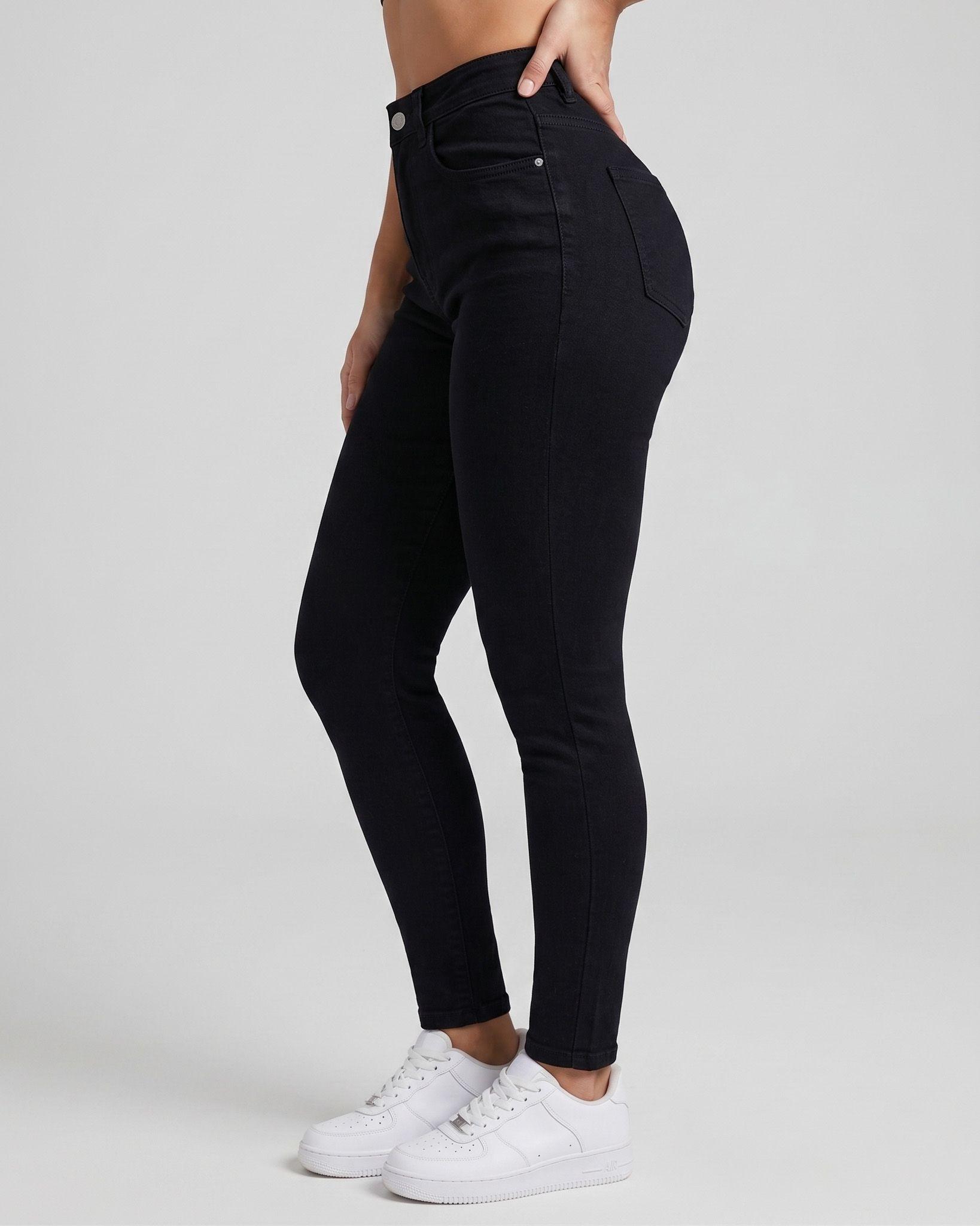 Pantalón Negro Pitillo Tiro Alto - Efecto Modelador Pro-2