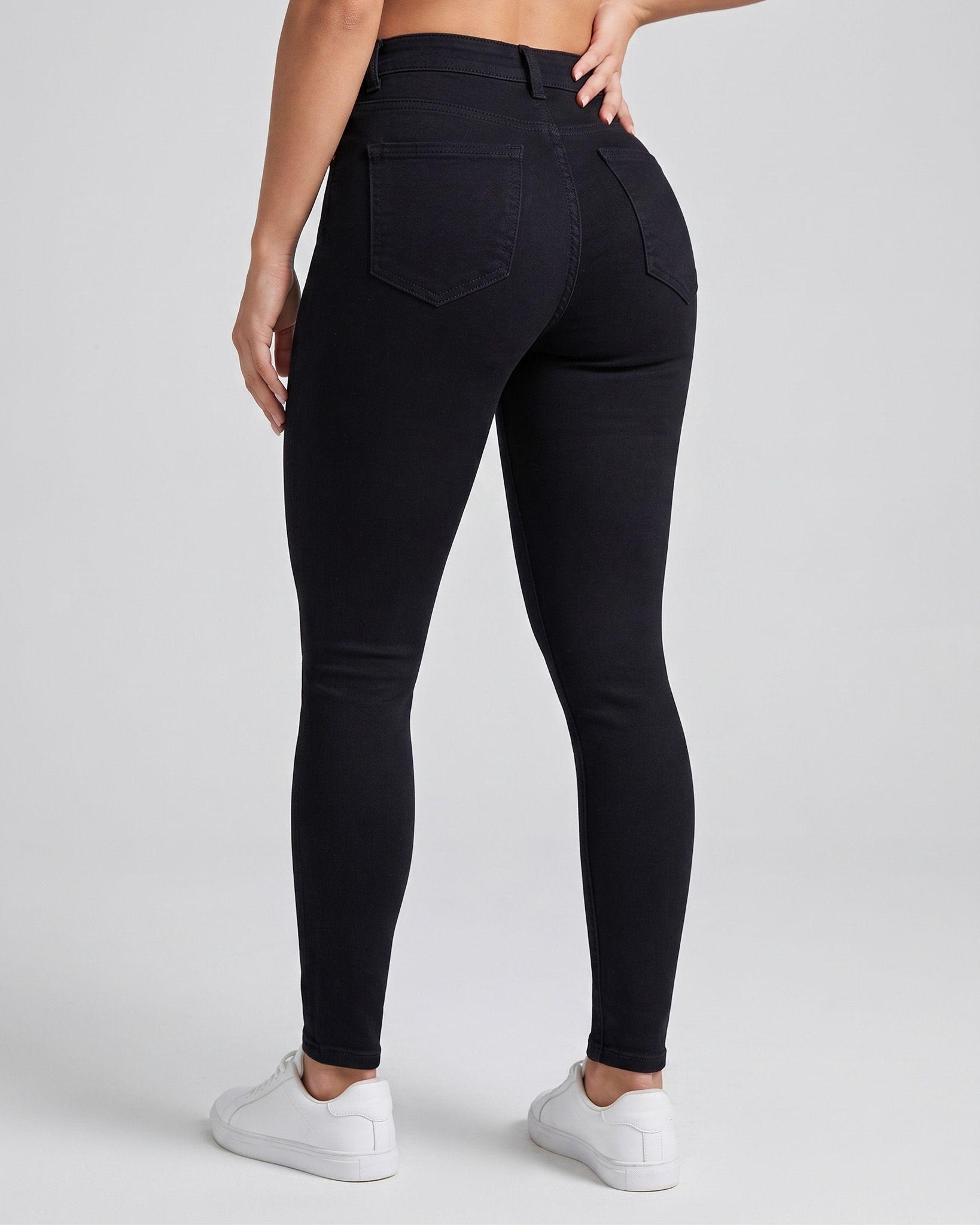Pantalón Negro Pitillo Tiro Alto - Efecto Modelador Pro-3
