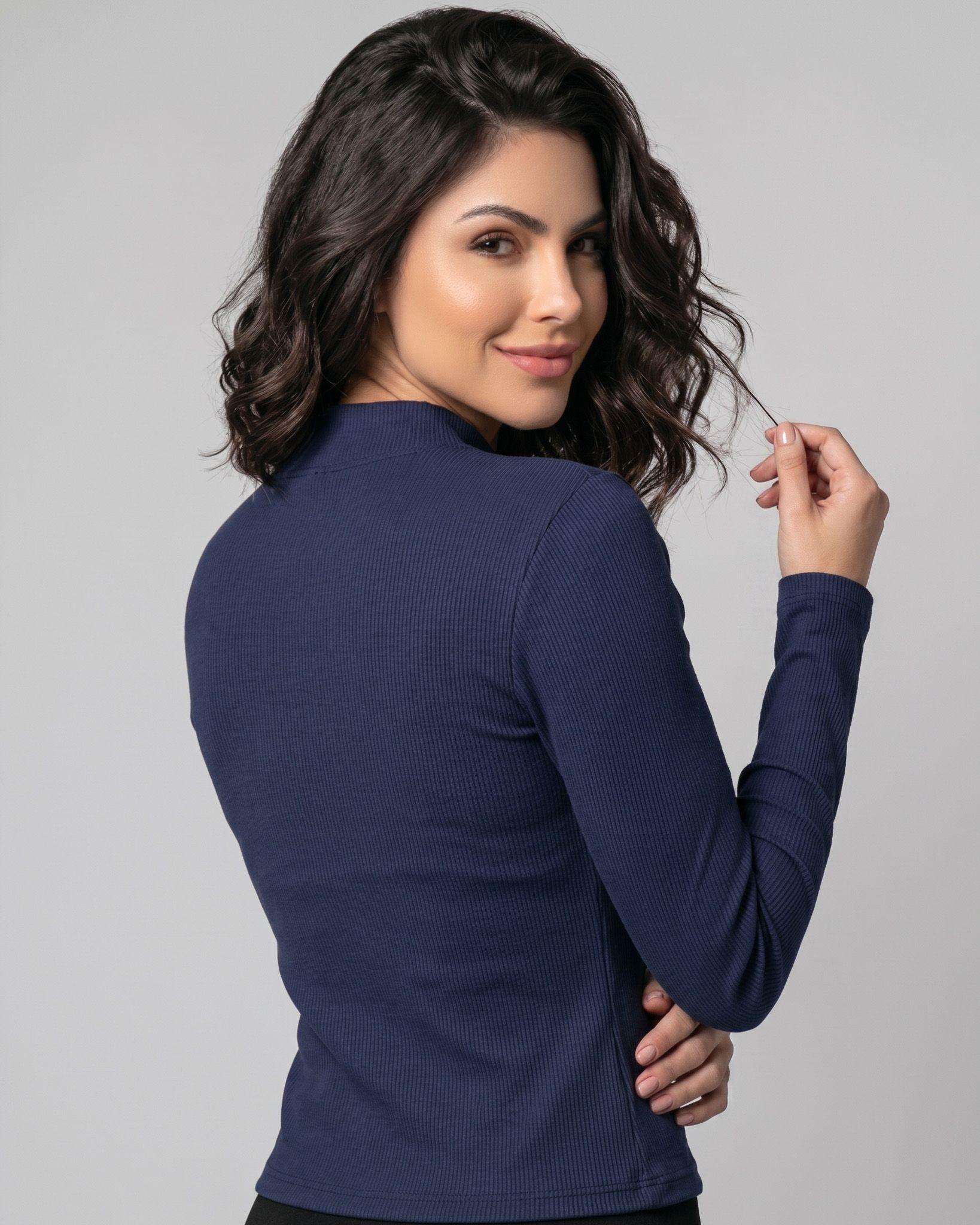 Polera Rib Pro: Cuello V, Moldeadora y Copas de Realce-1