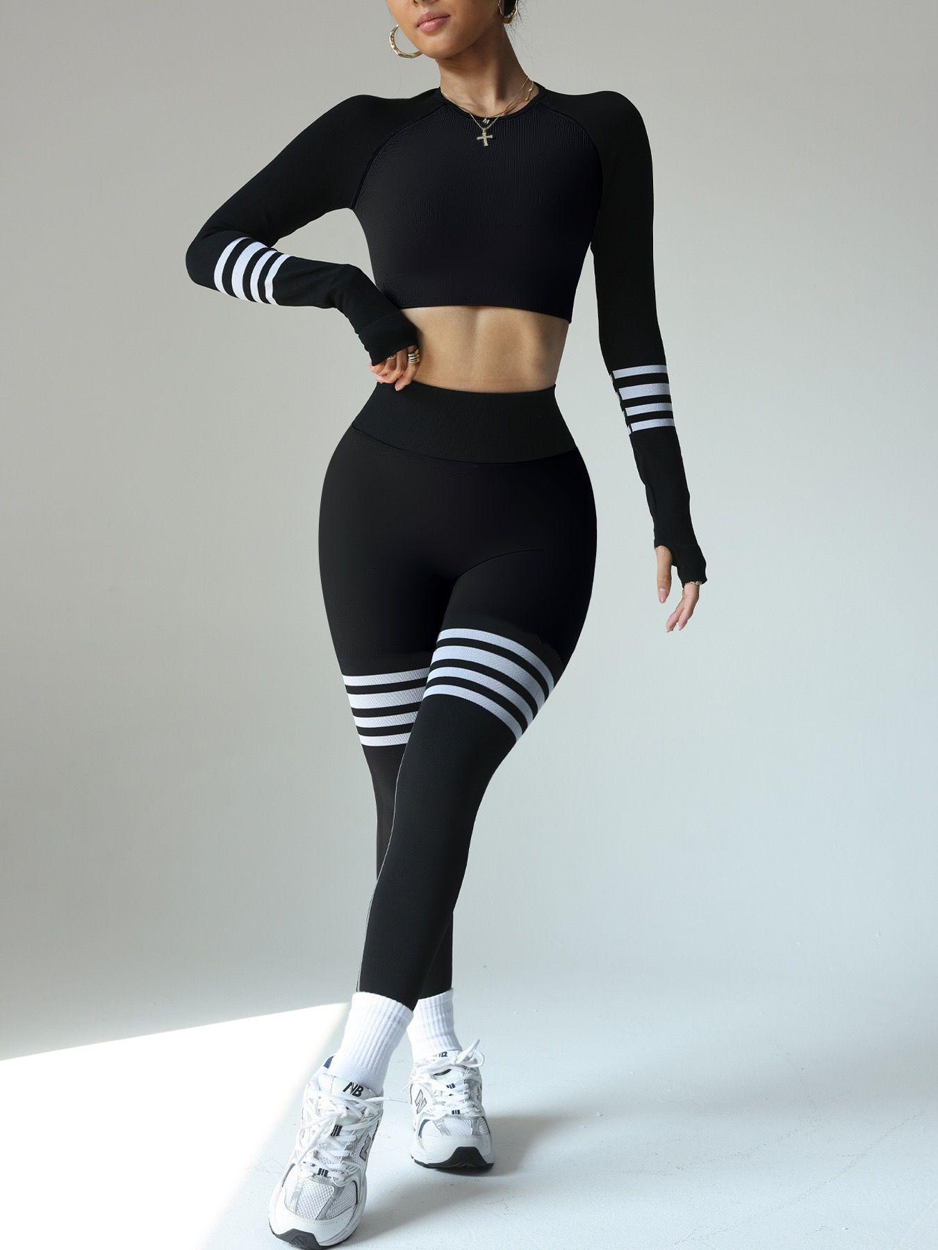 CONJUNTO 2 PIEZAS POLERA MANGA LARGA  + CALZA PUSH UP-1