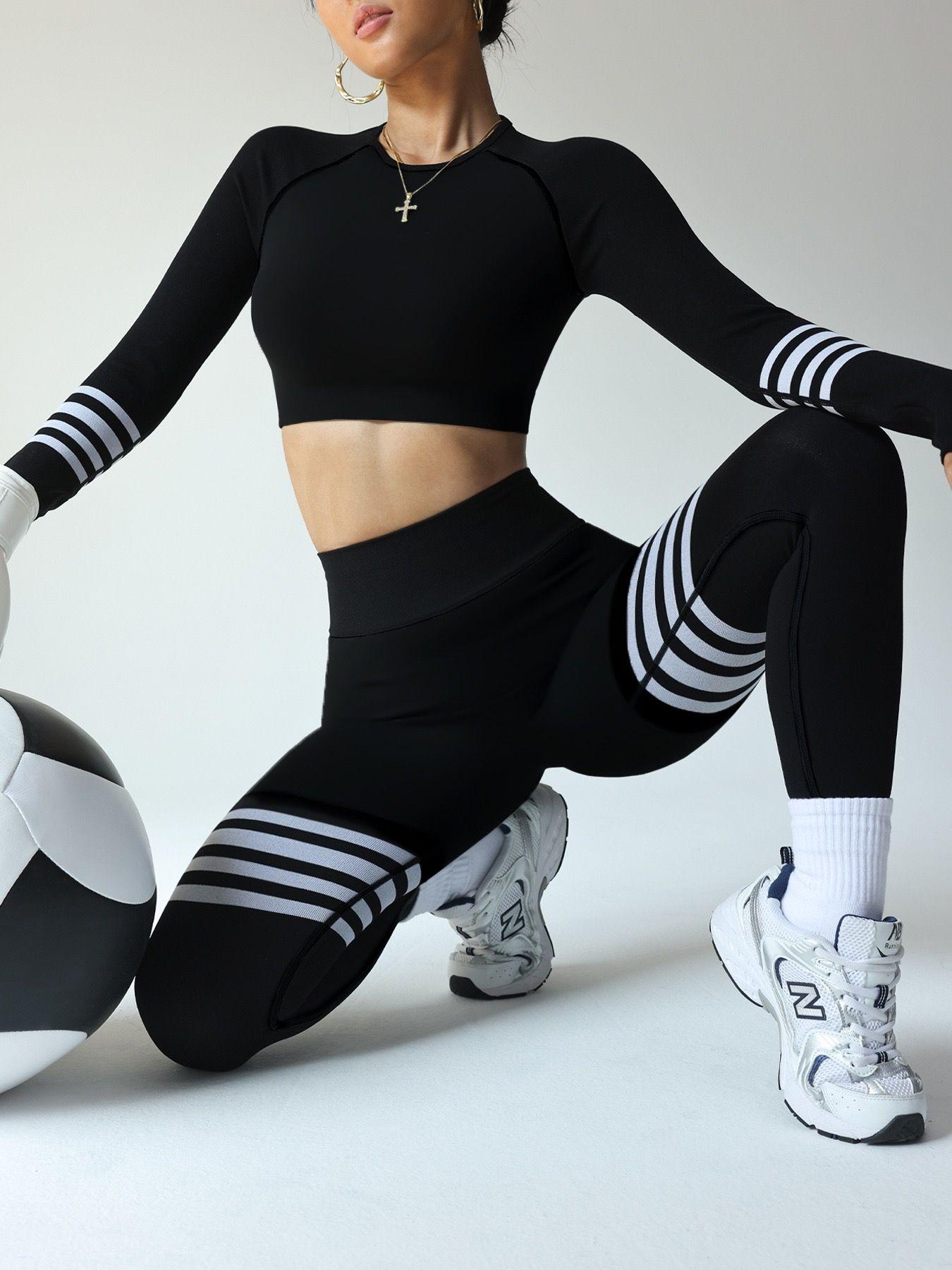 CONJUNTO 2 PIEZAS POLERA MANGA LARGA  + CALZA PUSH UP-3