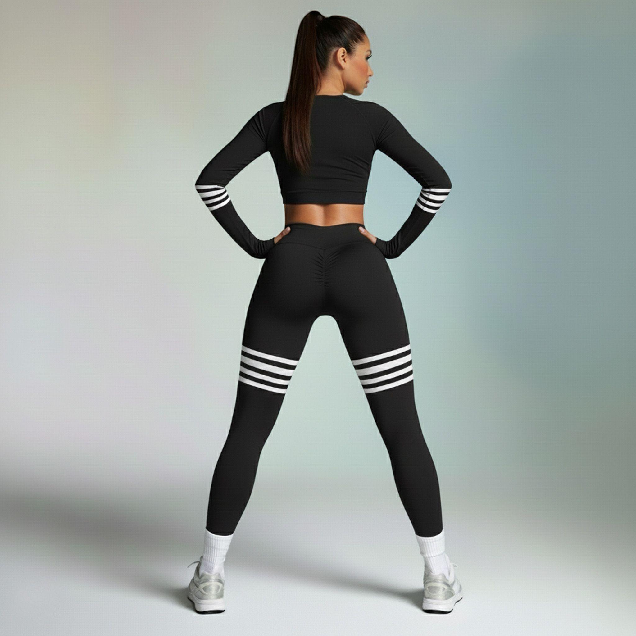 CONJUNTO 2 PIEZAS POLERA MANGA LARGA  + CALZA PUSH UP-6