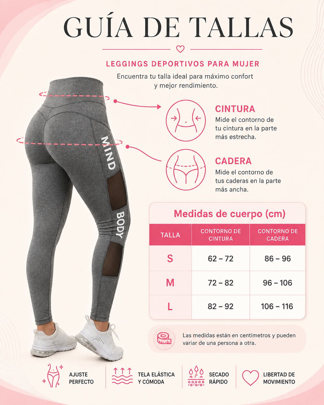 Calza Deportiva Mujer Levanta Cola Push Up Tiro Alto Minbody-7