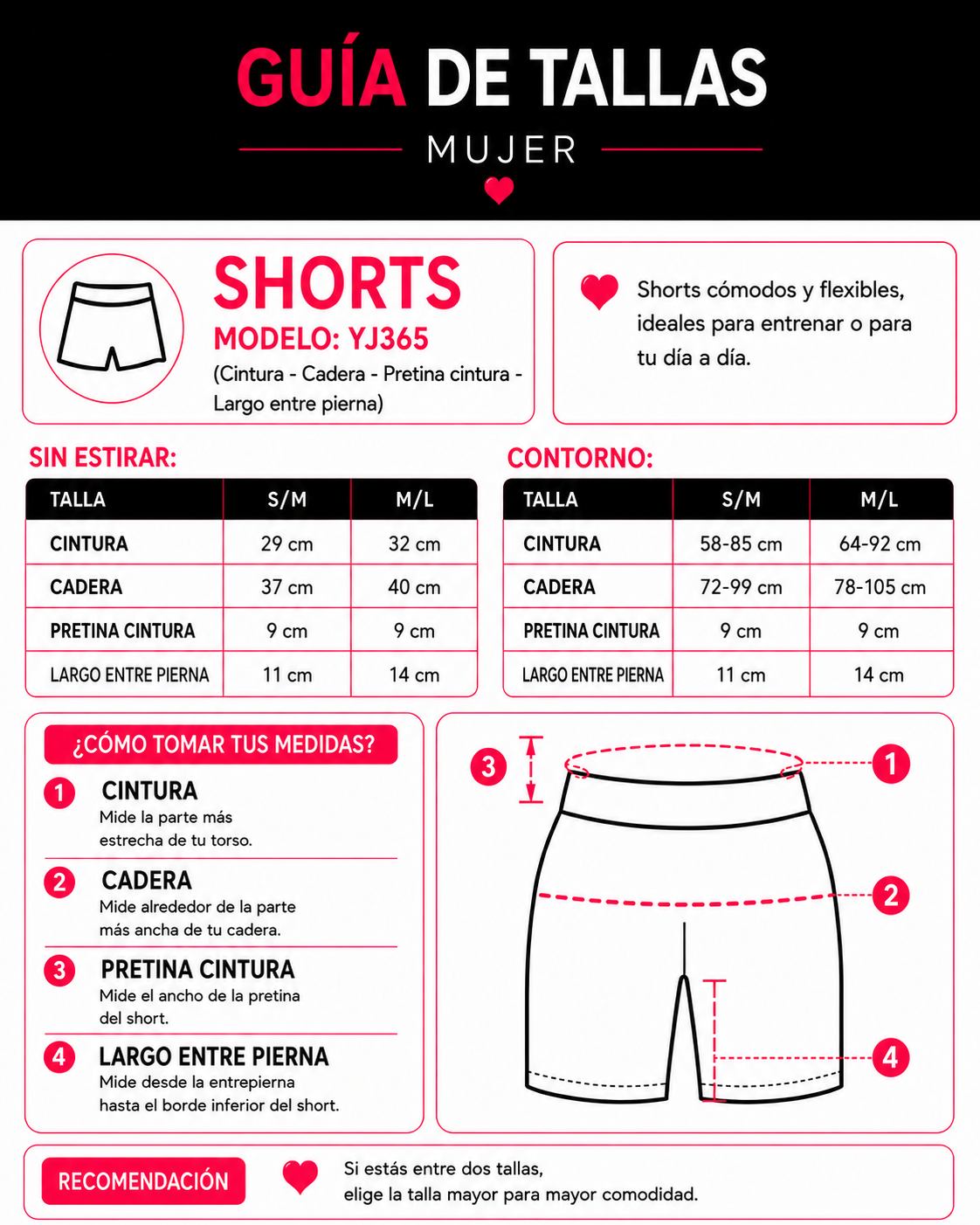 Short Deportivo Corto Mujer Faja Alta Seamless-3
