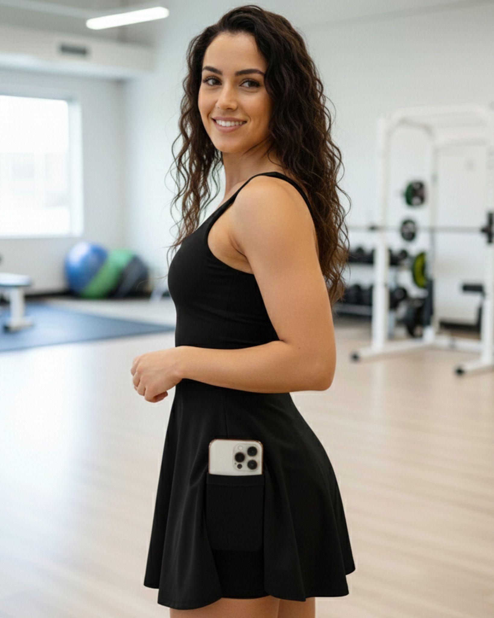 Enterizo Falda Short con bolsillo Lateral Silueta Fresca-3