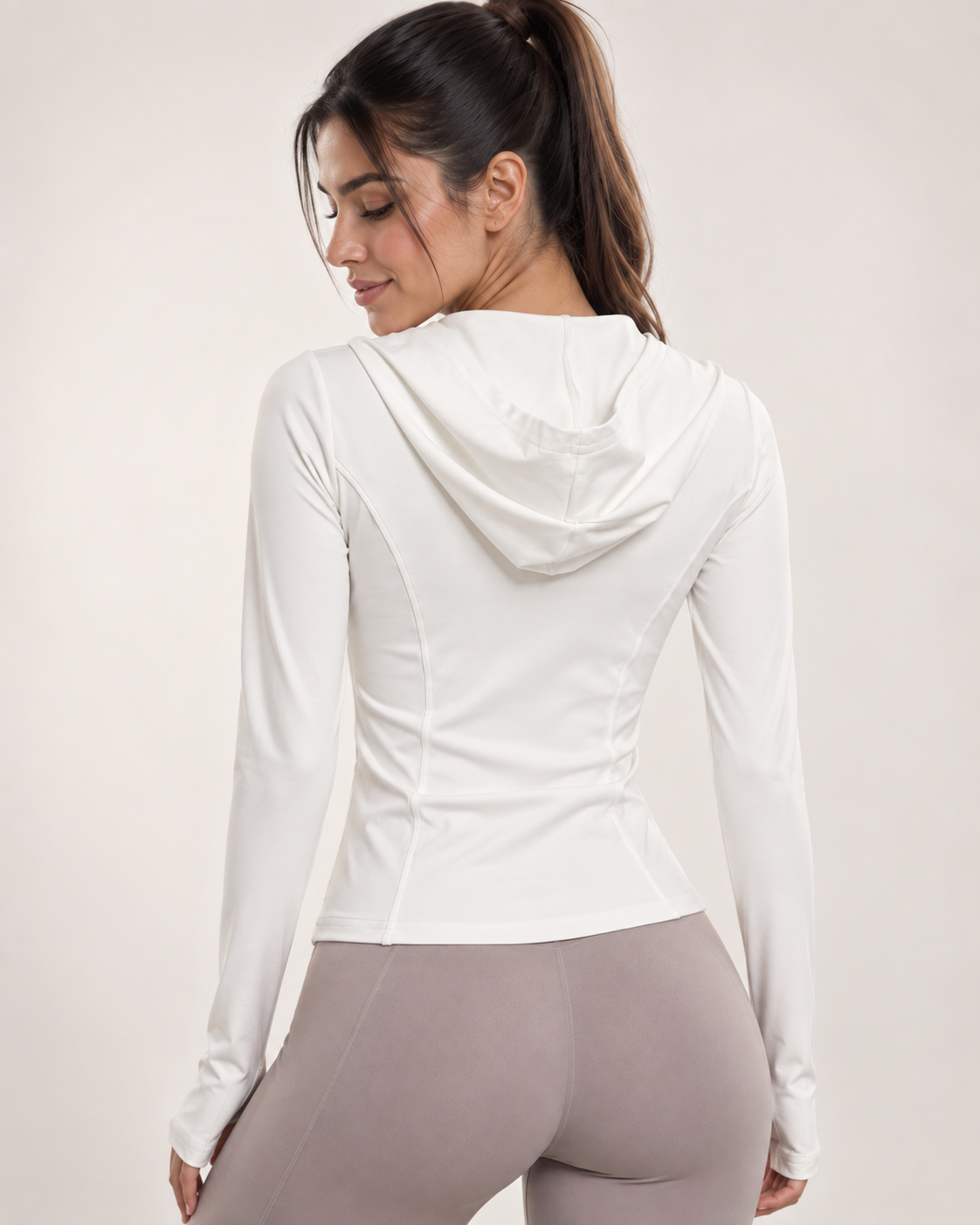 Chaqueta Deportiva Mujer con Cierre Gorro y Pasa Dedo-2