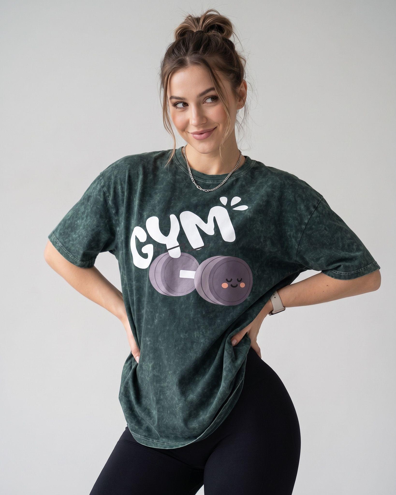 Polera Gym Oversize Mujer - Look Retro & Suave Prelavada-0