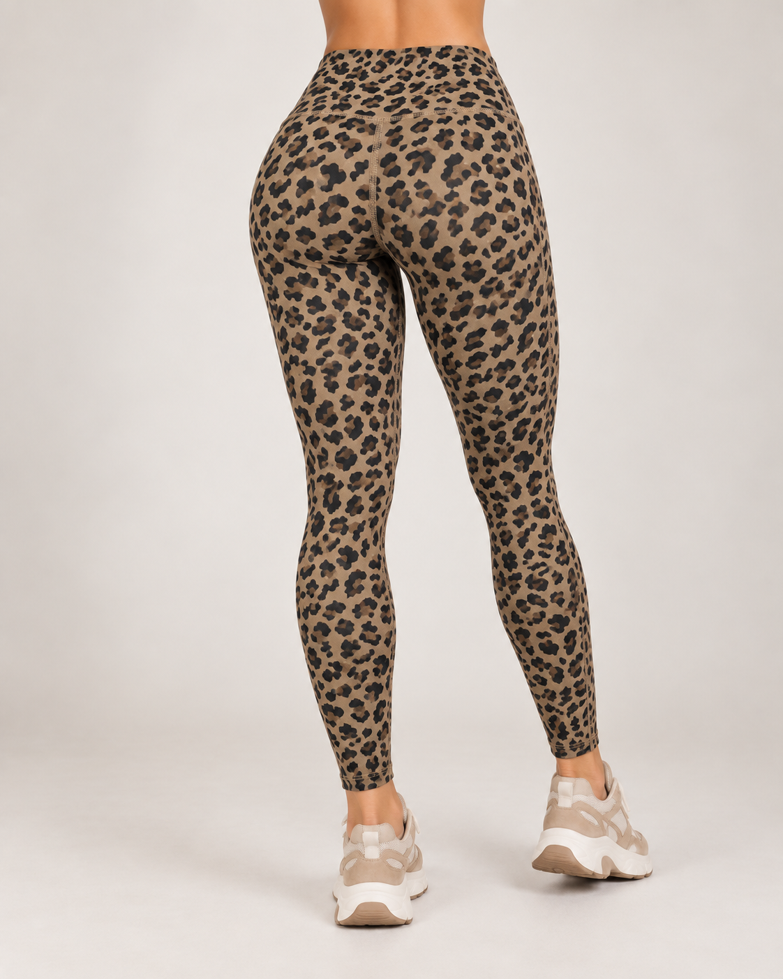 Calza Mujer Animal Print Pretina Alta Bolsillos Laterales-2