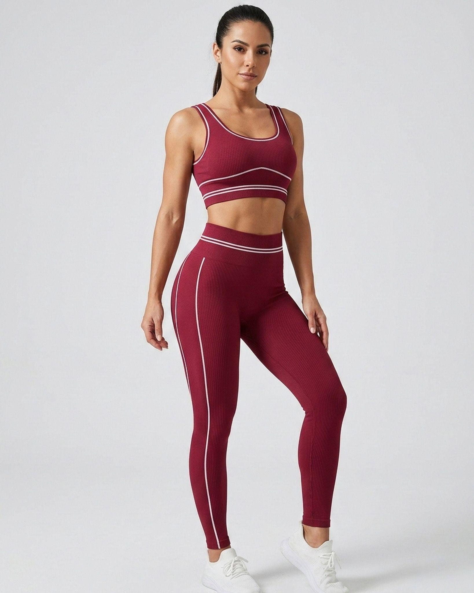 Conjunto Deportivo Seamless Mujer Calza Tiro Alto Y Top Fit-2
