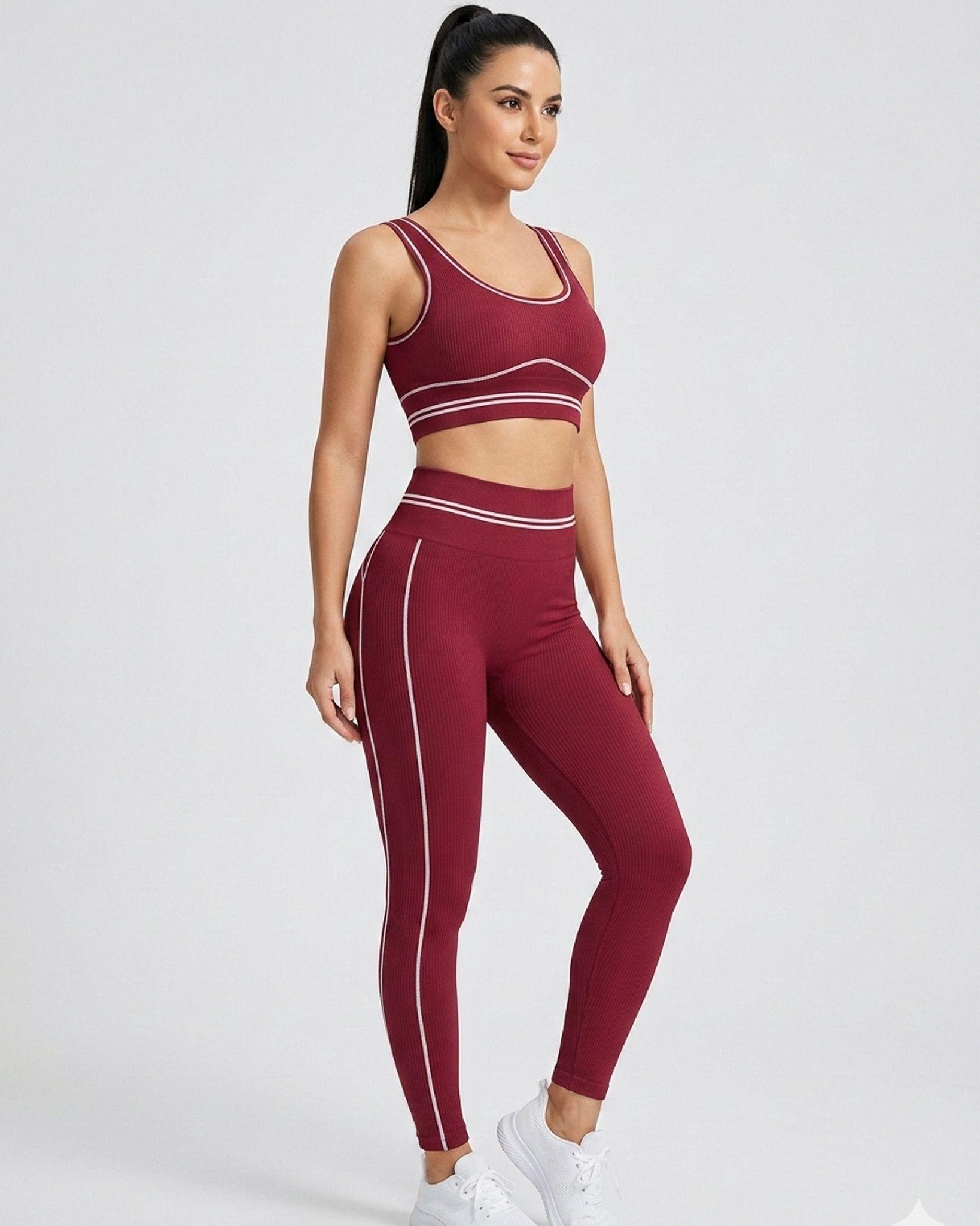 Conjunto Deportivo Seamless Mujer Calza Tiro Alto Y Top Fit-4