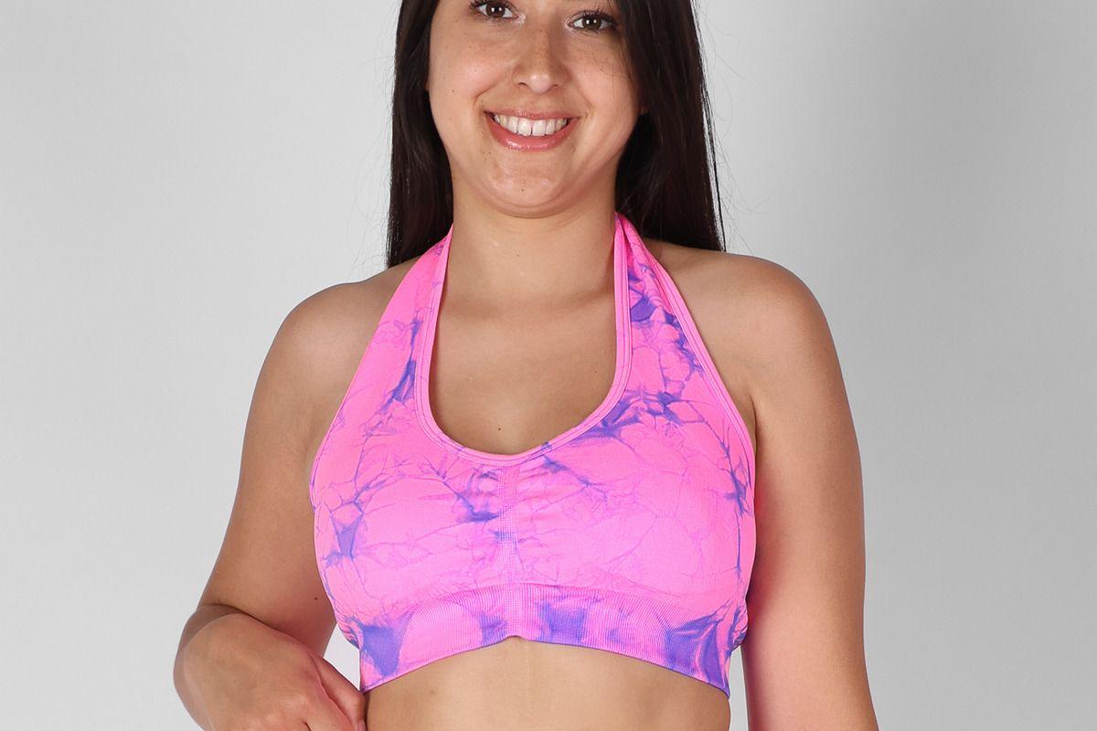 Conjunto Calza Corta Short Push Up Tie Dye Gym - Hy30-2