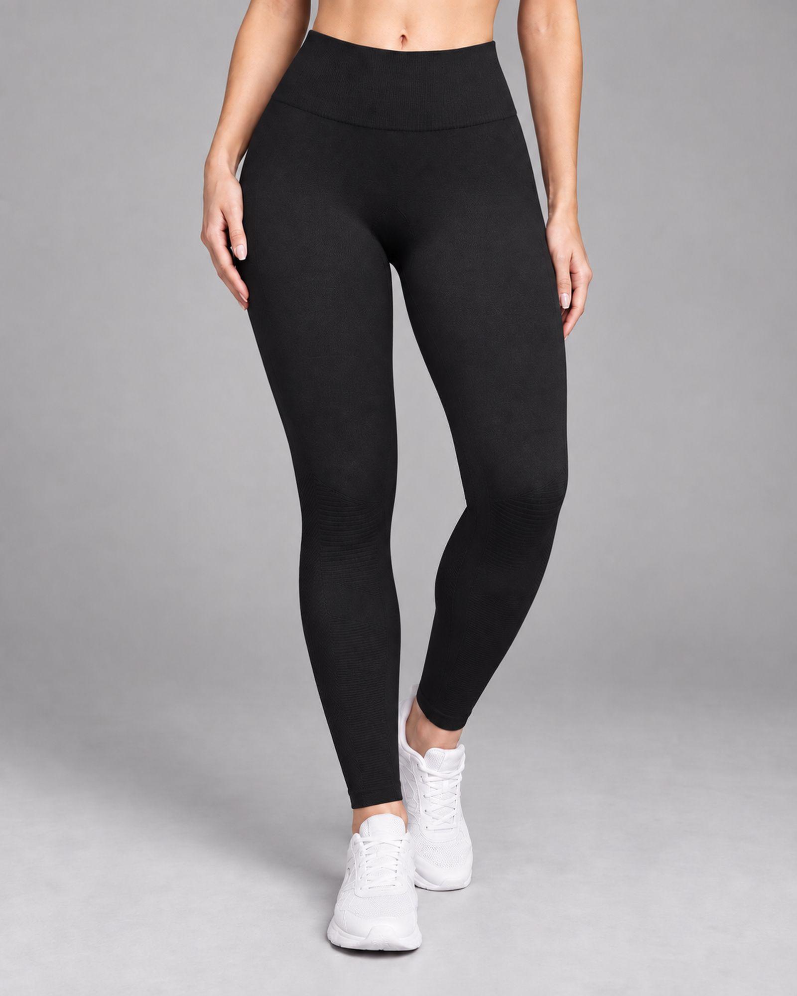 Calza Larga Deportiva Mujer Pretina V Seamless Soporte Muscular-0