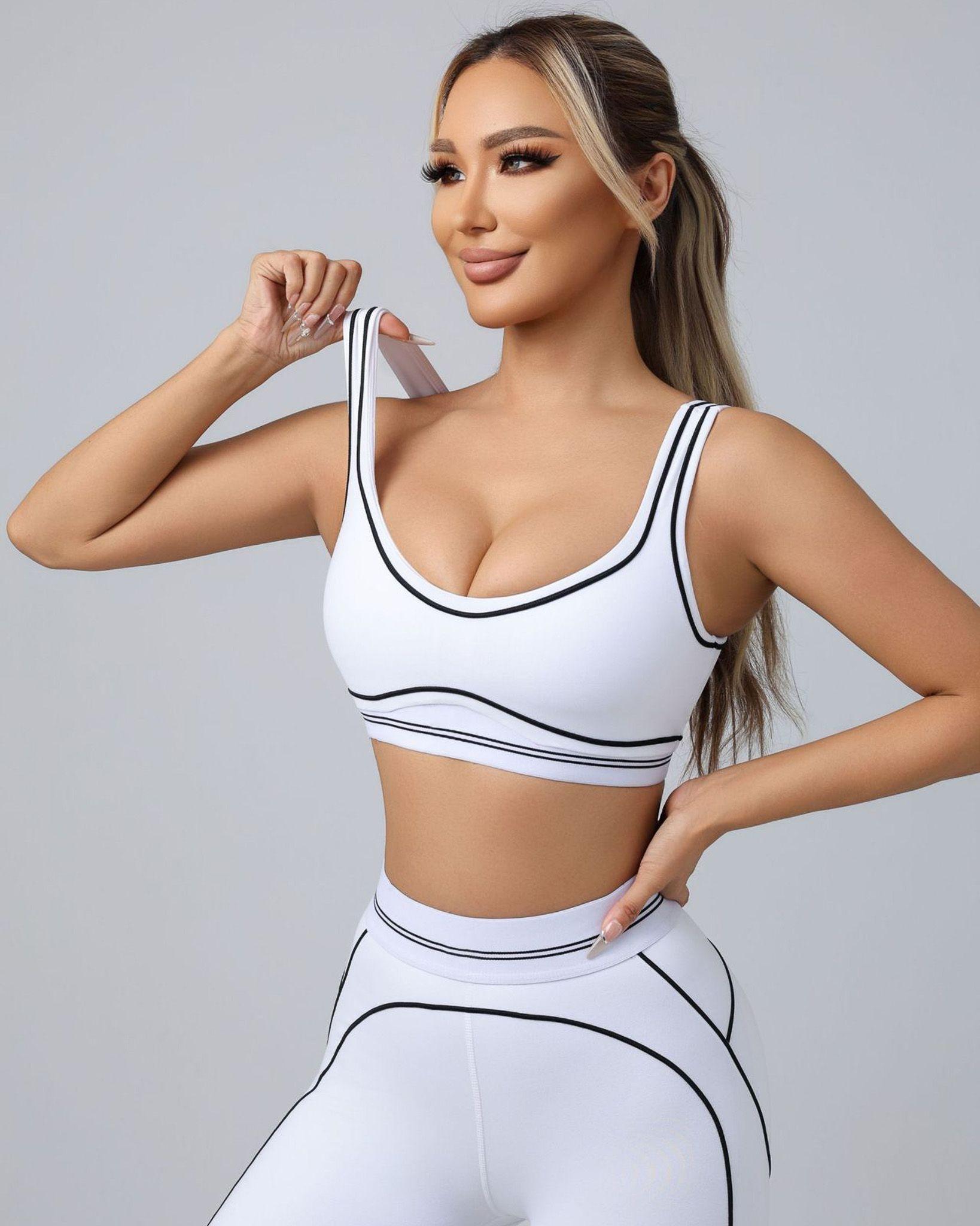 Conjunto de 2 Piezas Deportivo Para Mujer Fitness Ajustado-3