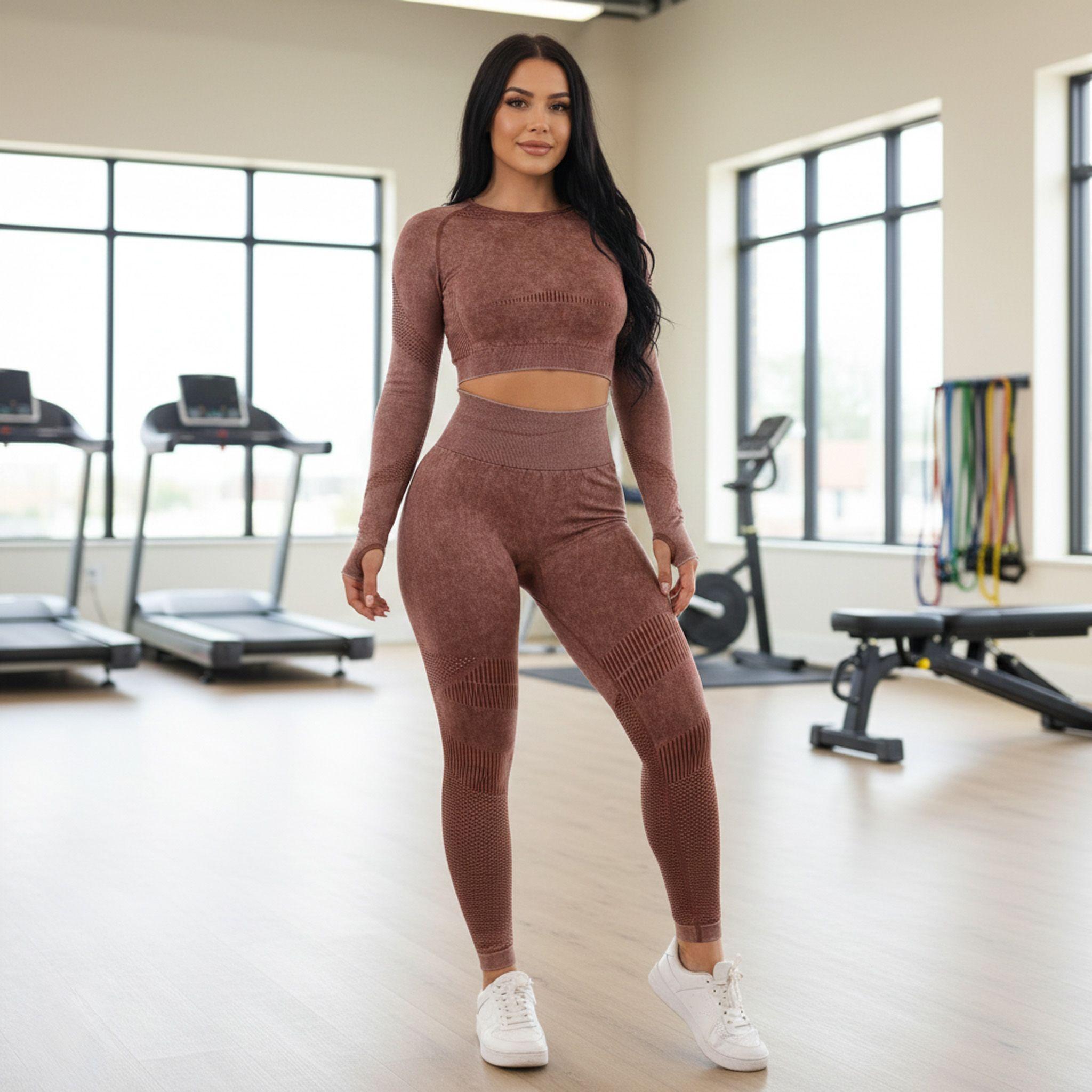 Conjunto Deportivo Pre Lavado Fitness Yoga Mujer Premium-1