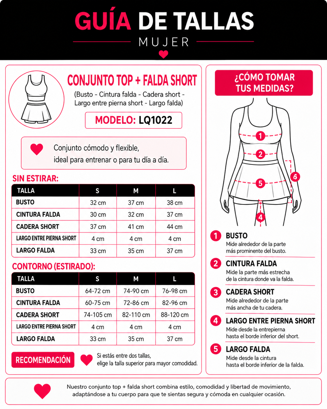 Conjunto Deportivo Mujer Falda Short Plisada Y Top Escote V-4