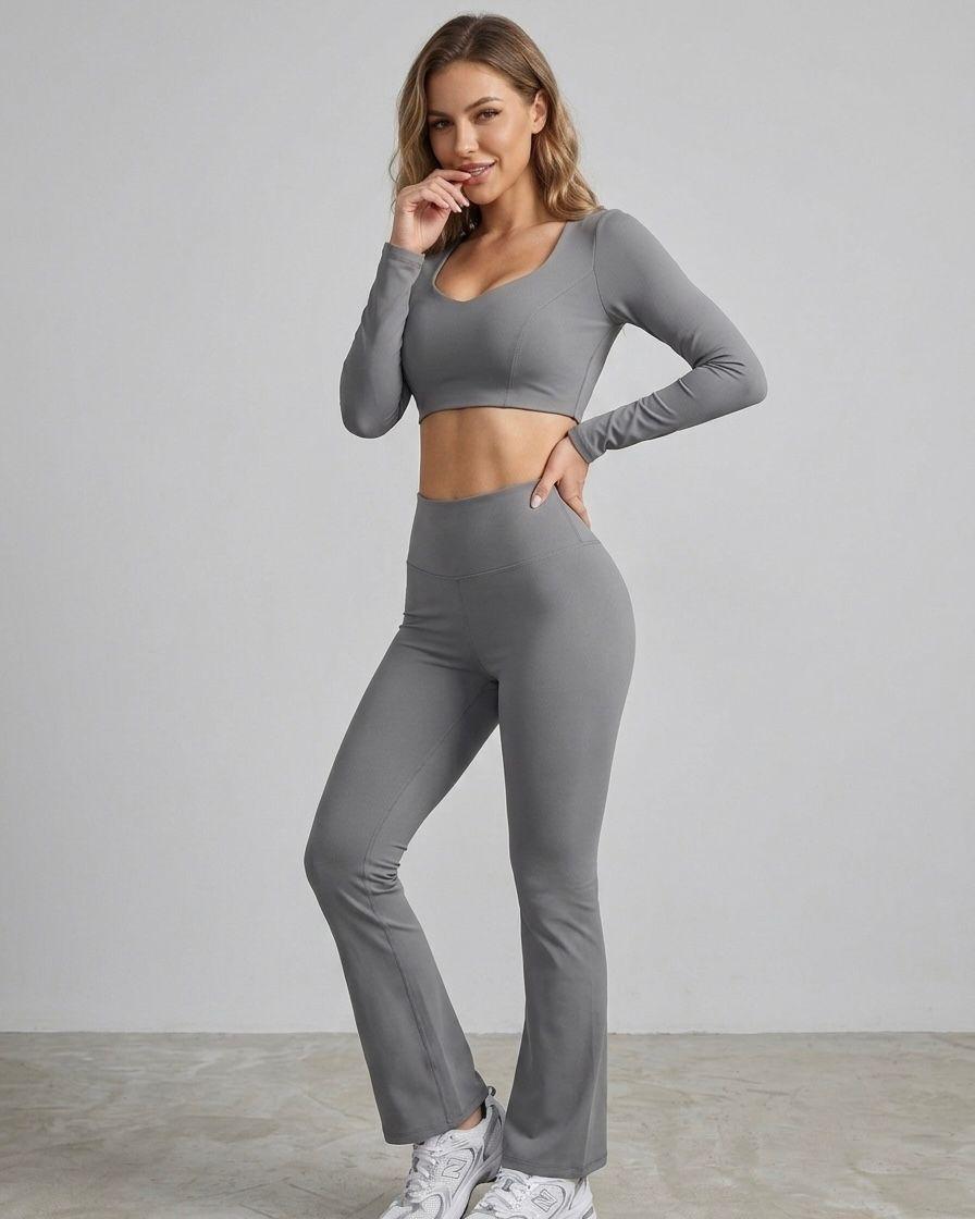 Set 2 Piezas Athleisure: Calza Flare y Peto Manga Larga Pro-0