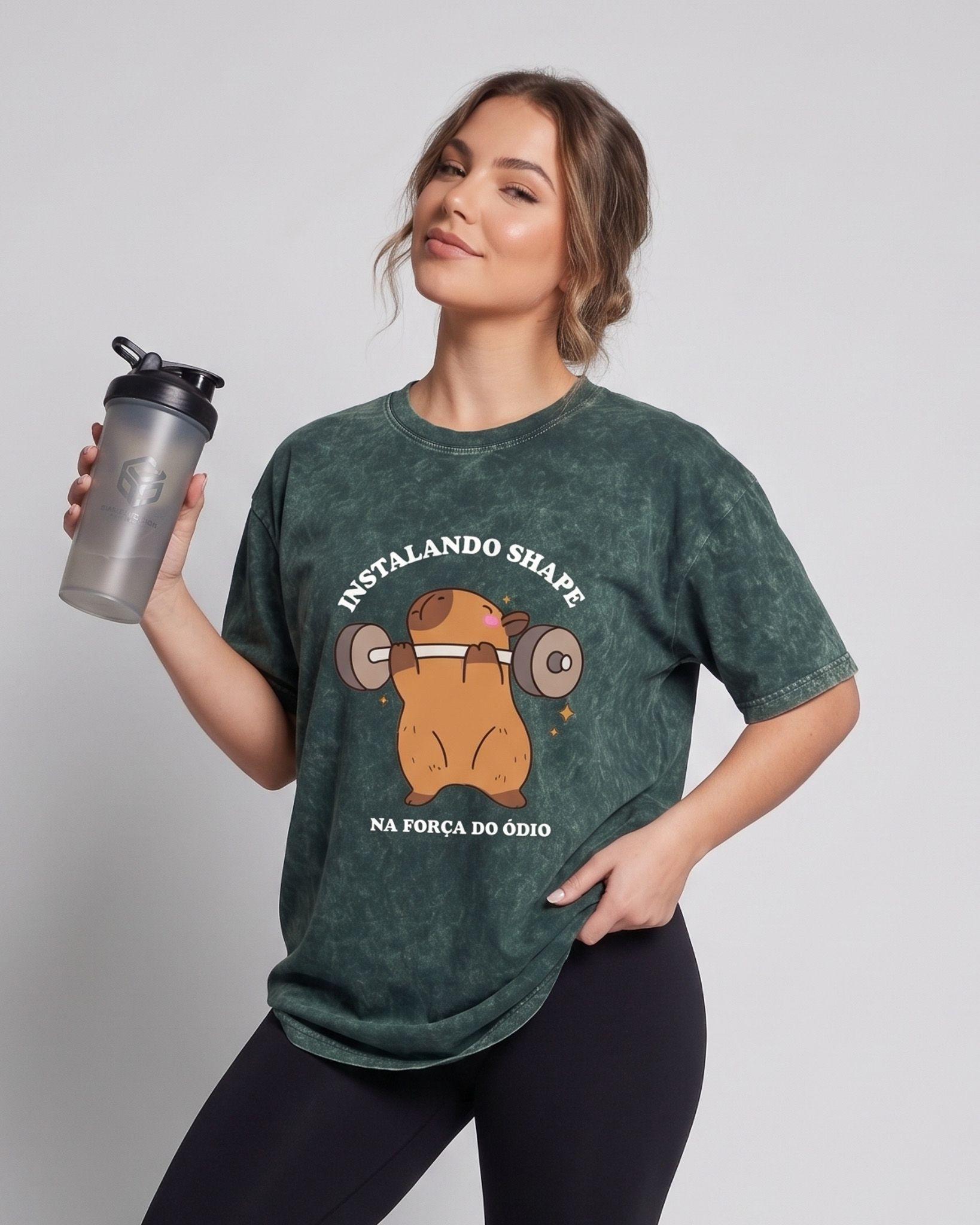 Polera Oversize Capybara - Vintage Gym Look Prelavada-0