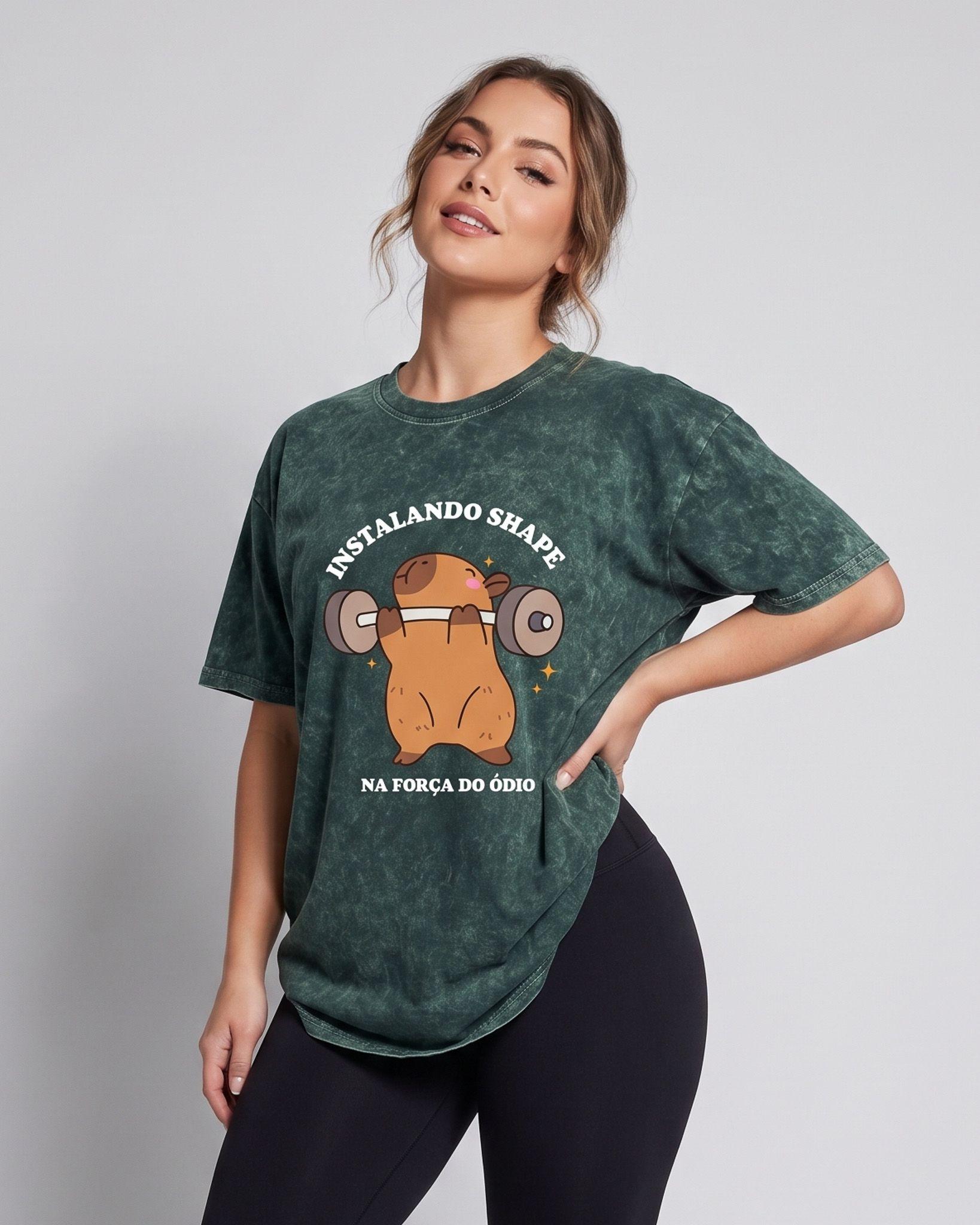 Polera Oversize Capybara - Vintage Gym Look Prelavada-1