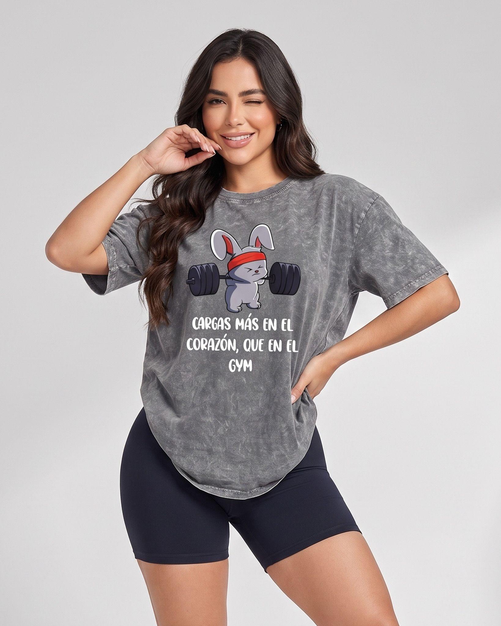 Polera Oversize Mujer Rabbit - Retro Gym Prelavada Premium-0