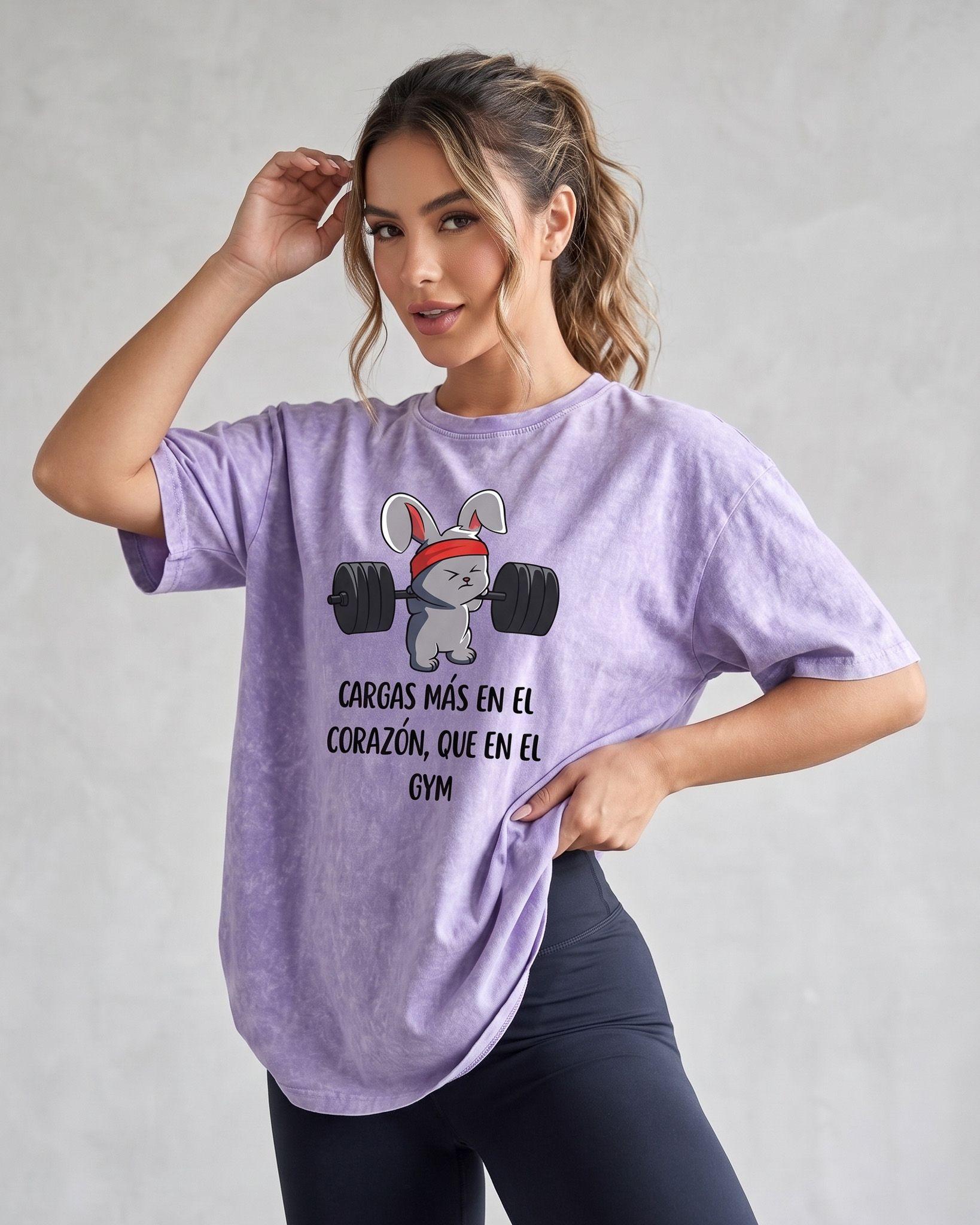 Polera Oversize Mujer Rabbit - Retro Gym Prelavada Premium-0