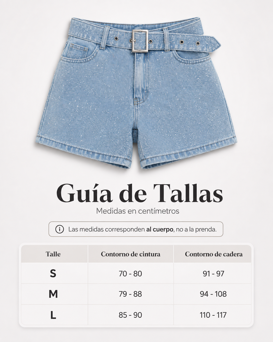 Short De Mezclilla Fresco con Brillos Fashion-2