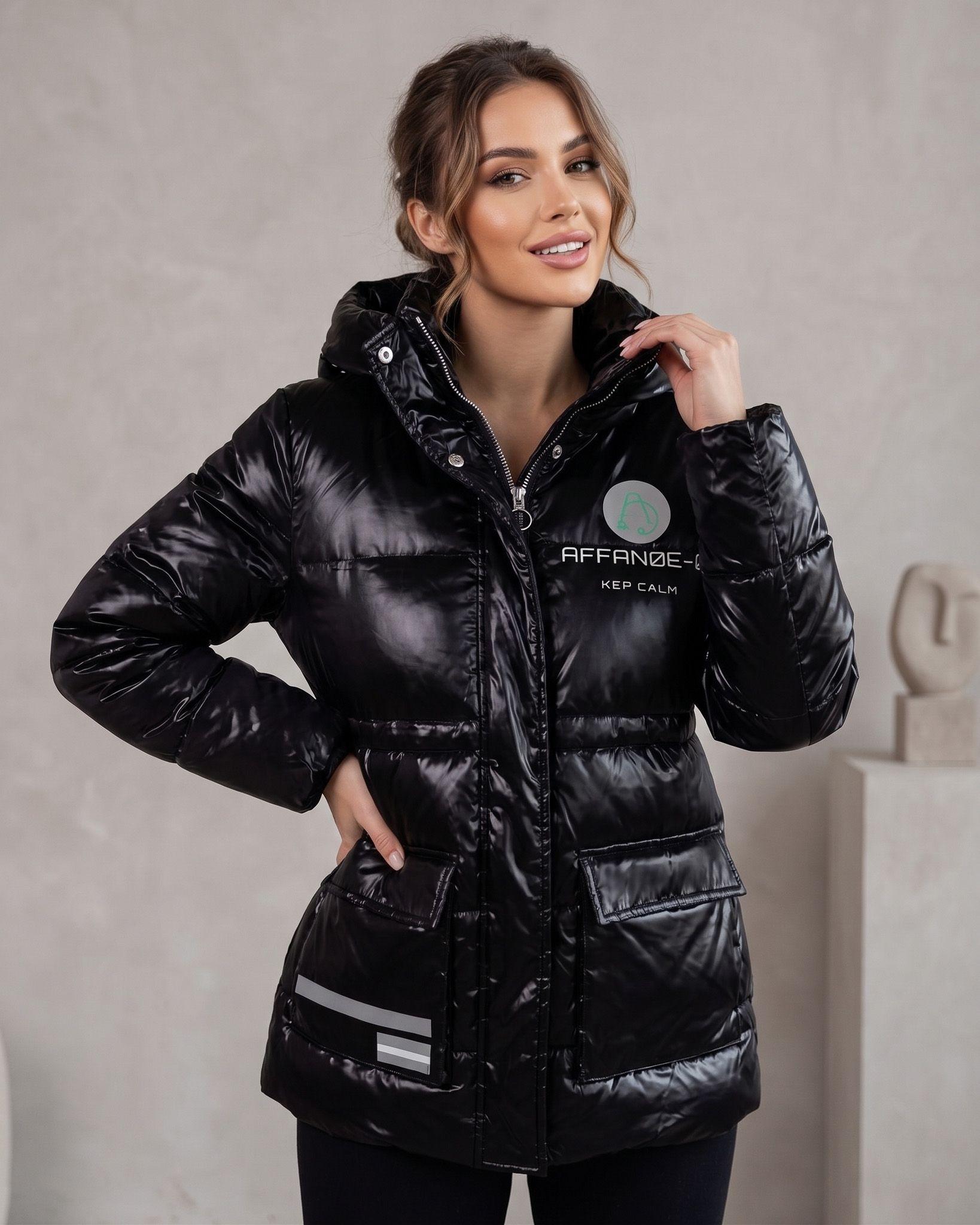 Maxi Parka Puffer Black Glossy: Estilo Urbano y Térmico-0