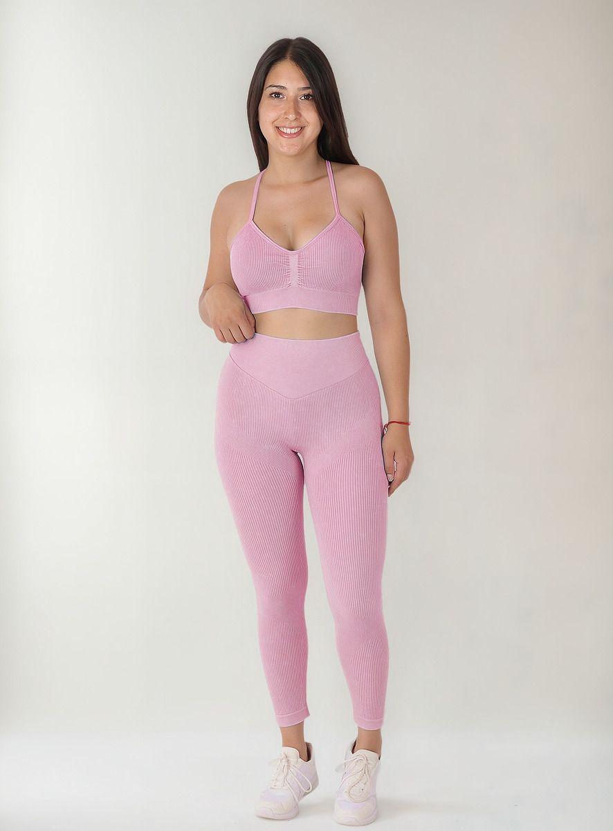 Conjunto Deportivo Calza Larga Y Peto Rib Prelavado Push Up-0