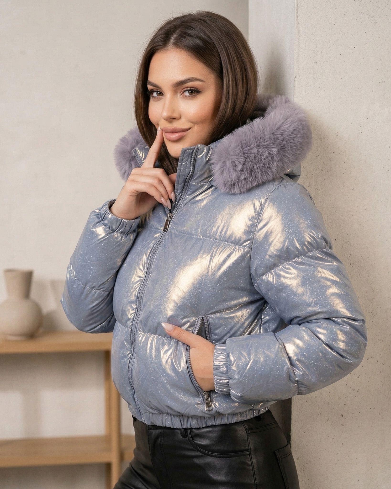 Puffa Reversible Metalizada: Dos Estilos, Máximo Abrigo-2