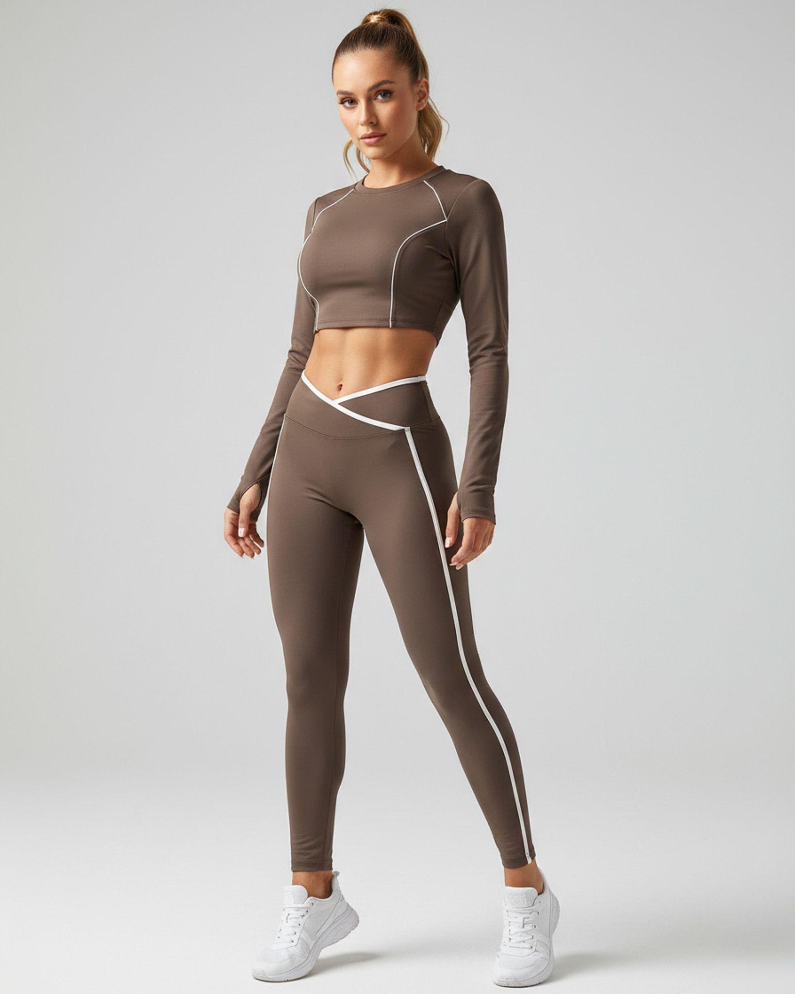 Conjunto Deportivo For Dama Con Lineas Blancas Premium-3