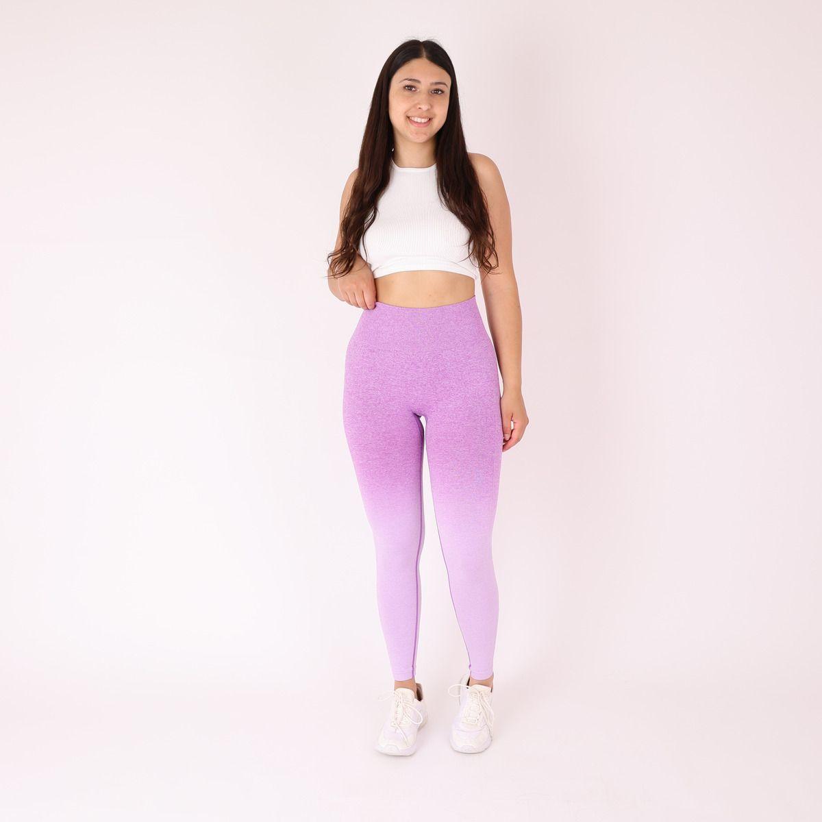 Pack 3 Calzas Deportiva Diseño Degradado Con Efecto Push Up-1