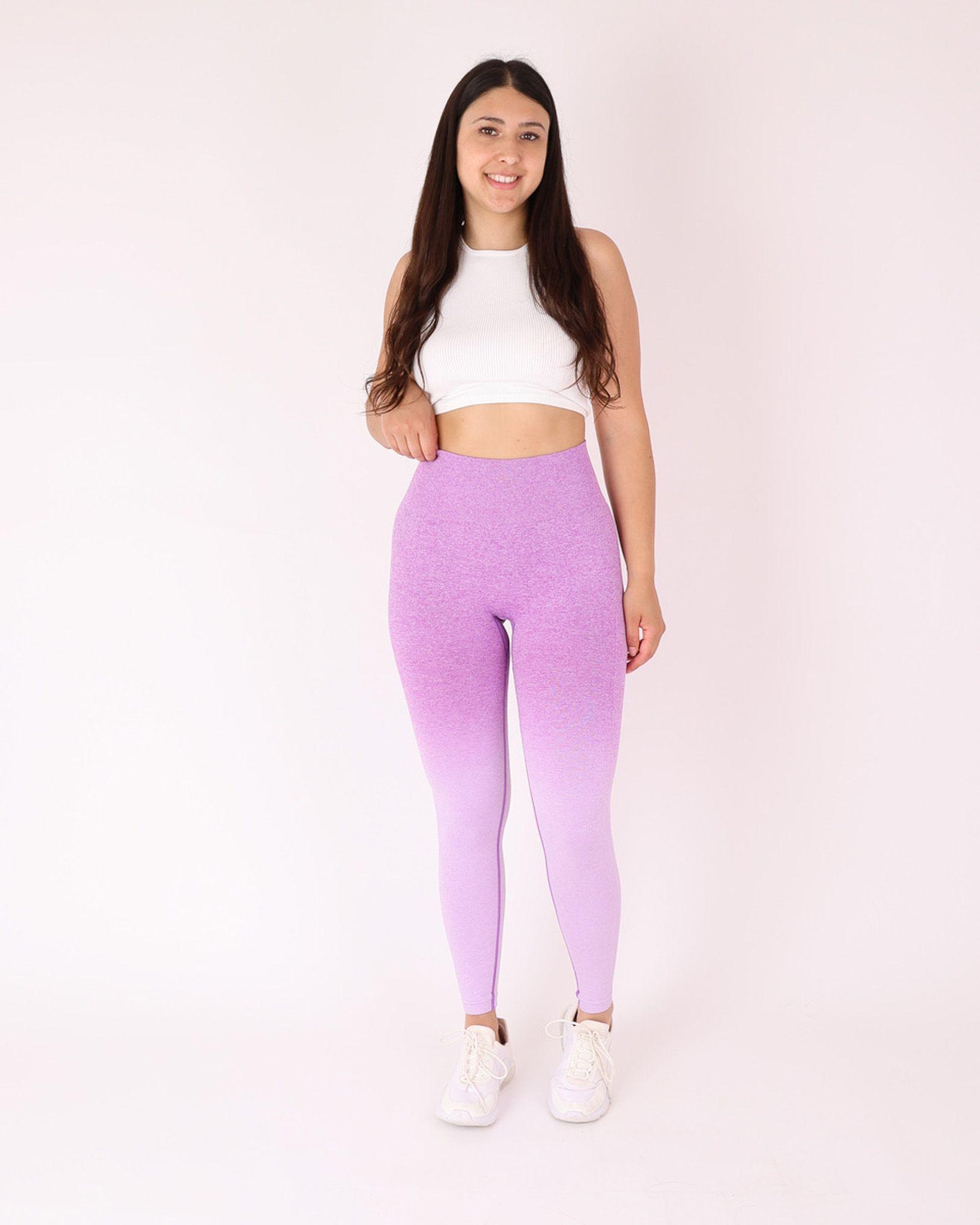 Pack 3 Calzas Deportiva Diseño Degradado Con Efecto Push Up-3