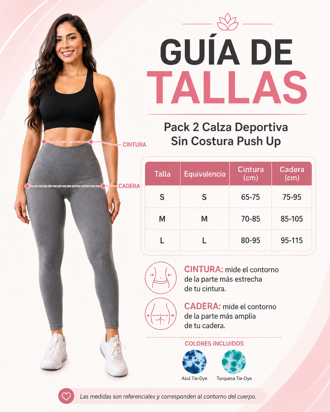 Pack 2 Calza Deportiva Sin Costura Push Up-4