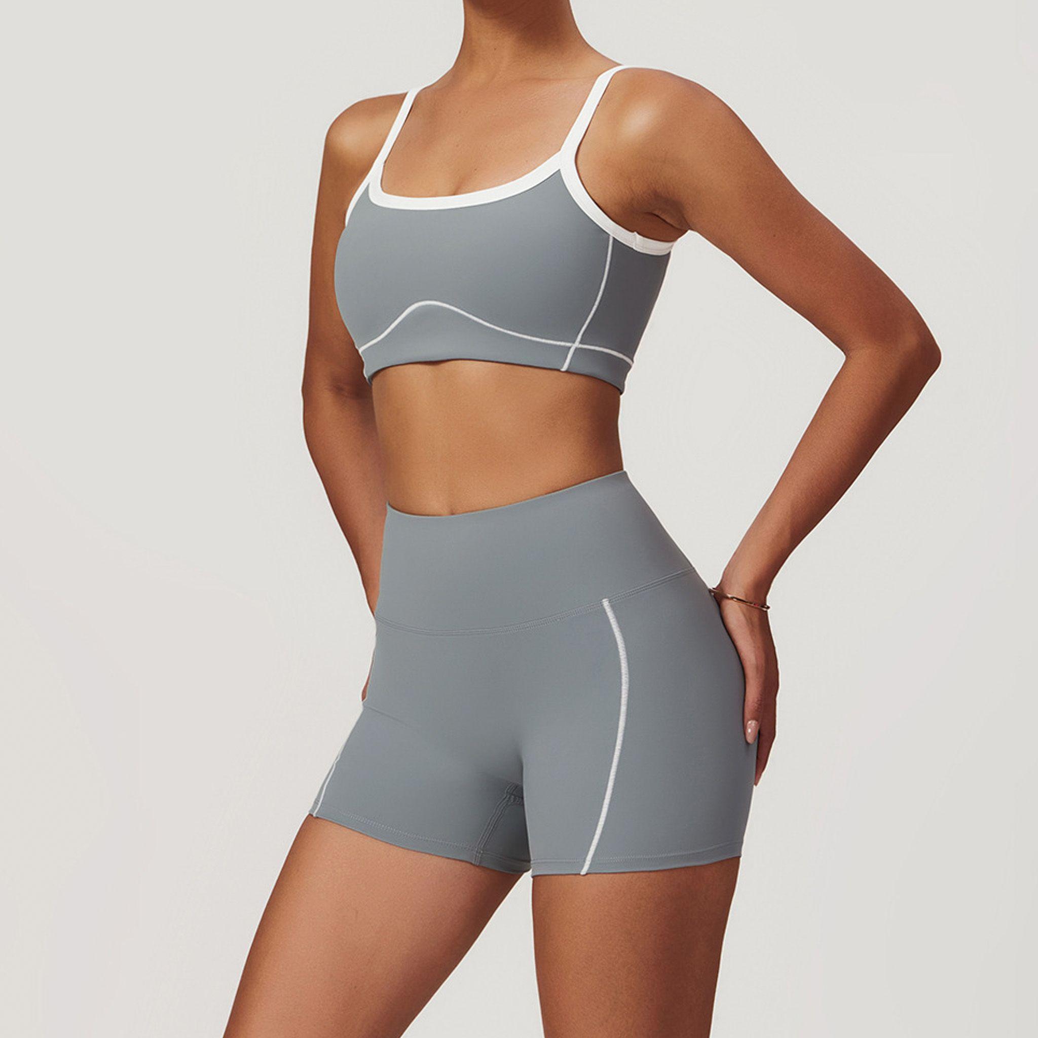 Conjunto Mujer Top y Short Silueta Activa Premium - YJ250-2