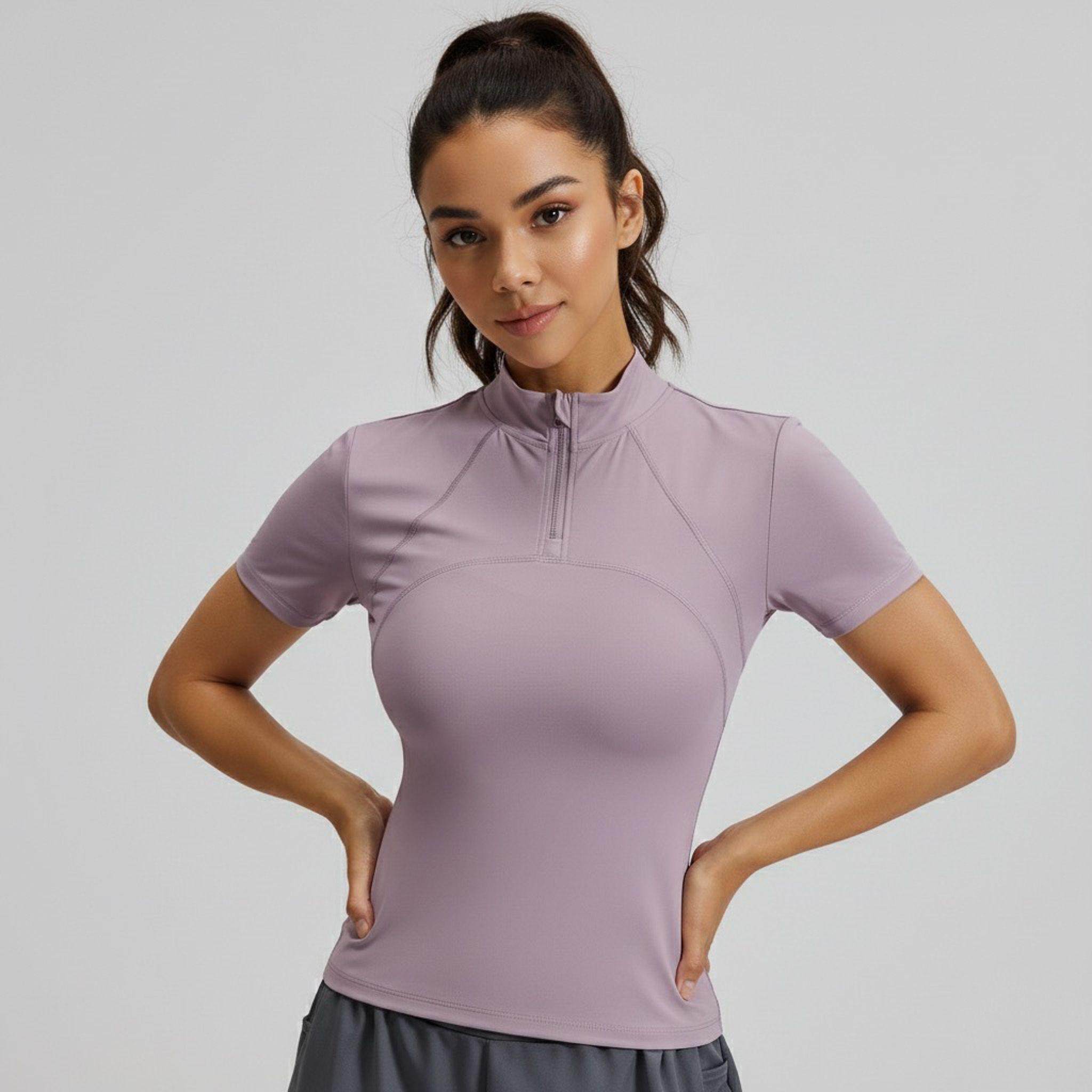 Polera Deportiva Antitranspirante con Cierre Delantero-1