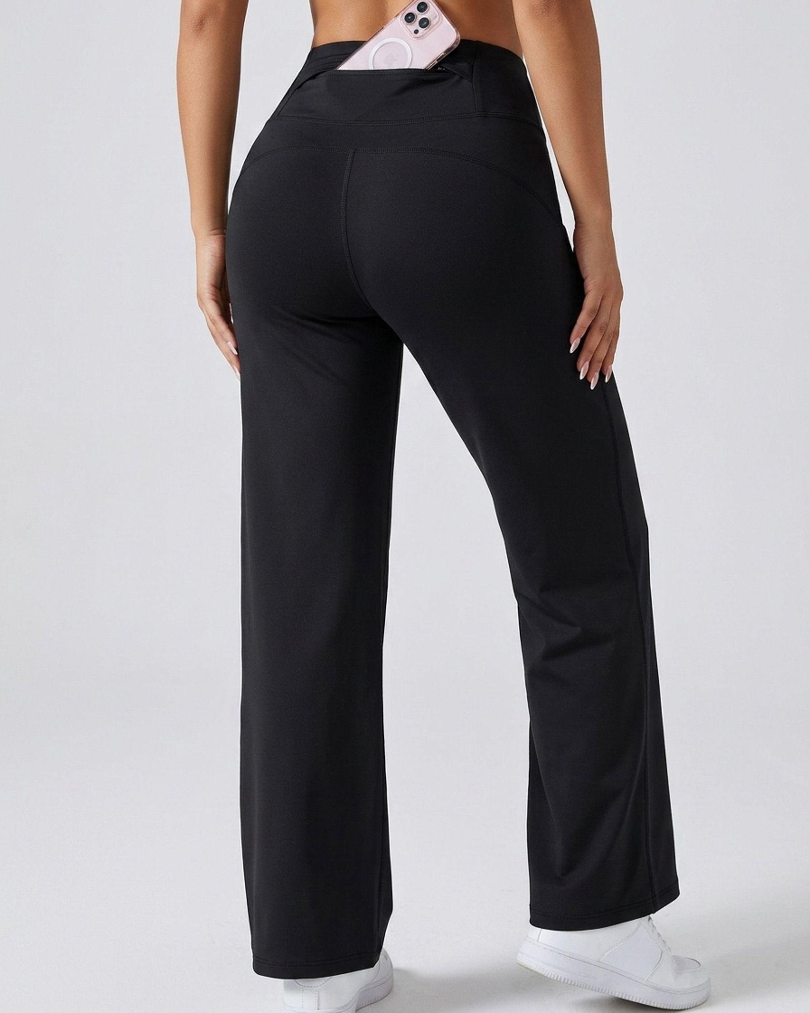 Pantalón Palazzo Fluido Tiro Alto Bolsillo Cintura Trasera-2