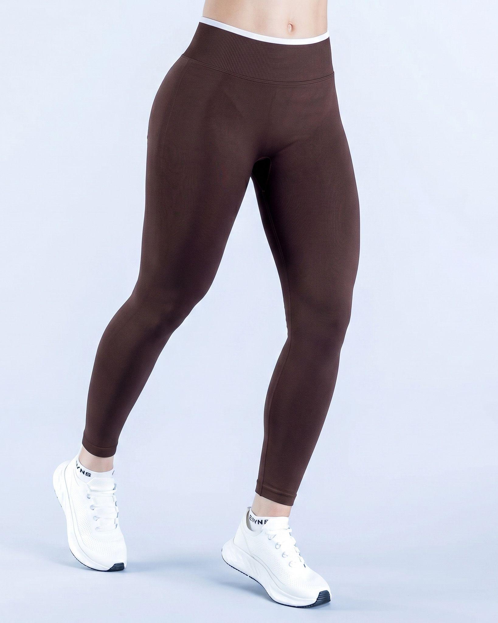 Calza Larga Push Up Pretina Bicolor Leggins Tiro Alto-1