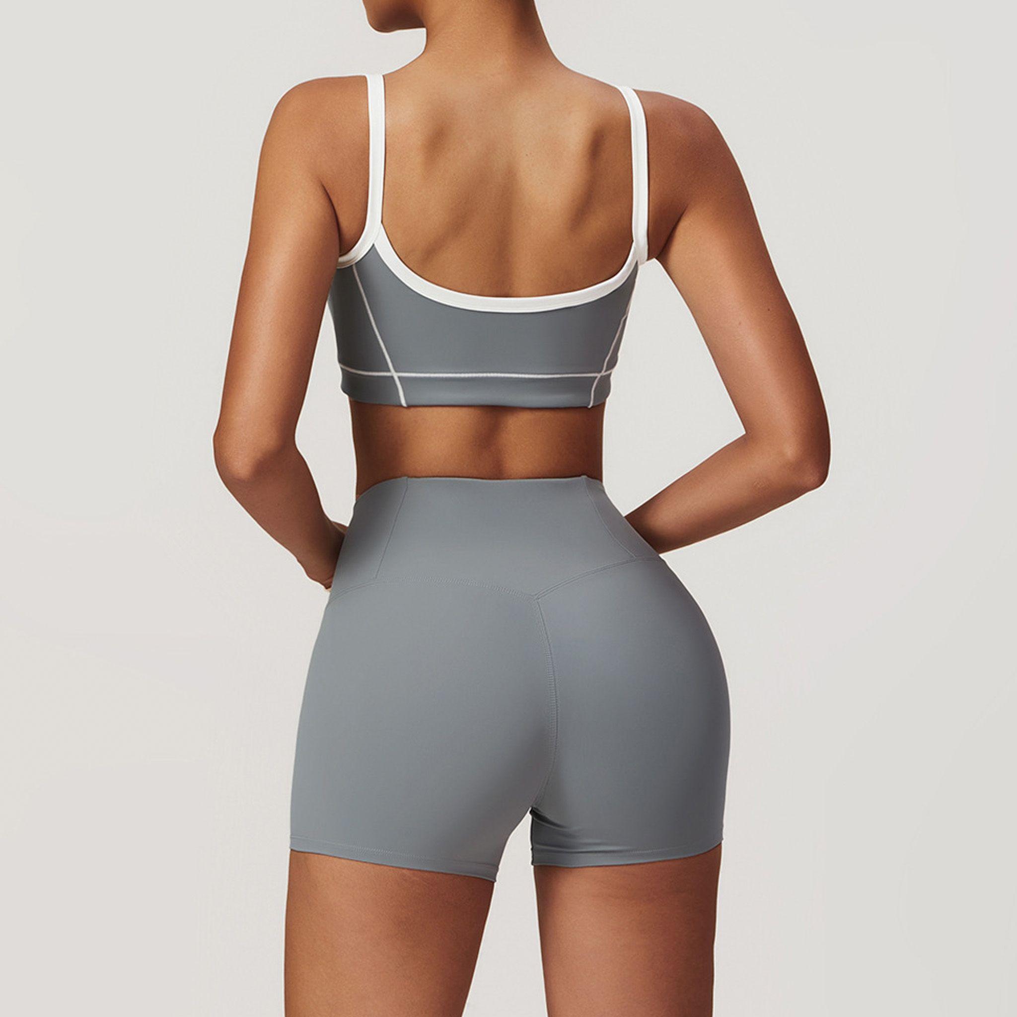 Conjunto Mujer Top y Short Silueta Activa Premium - YJ250-3