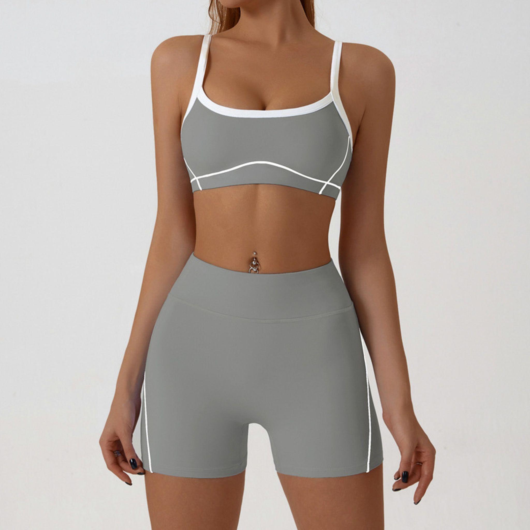 Conjunto Mujer Top y Short Silueta Activa Premium - YJ250-4