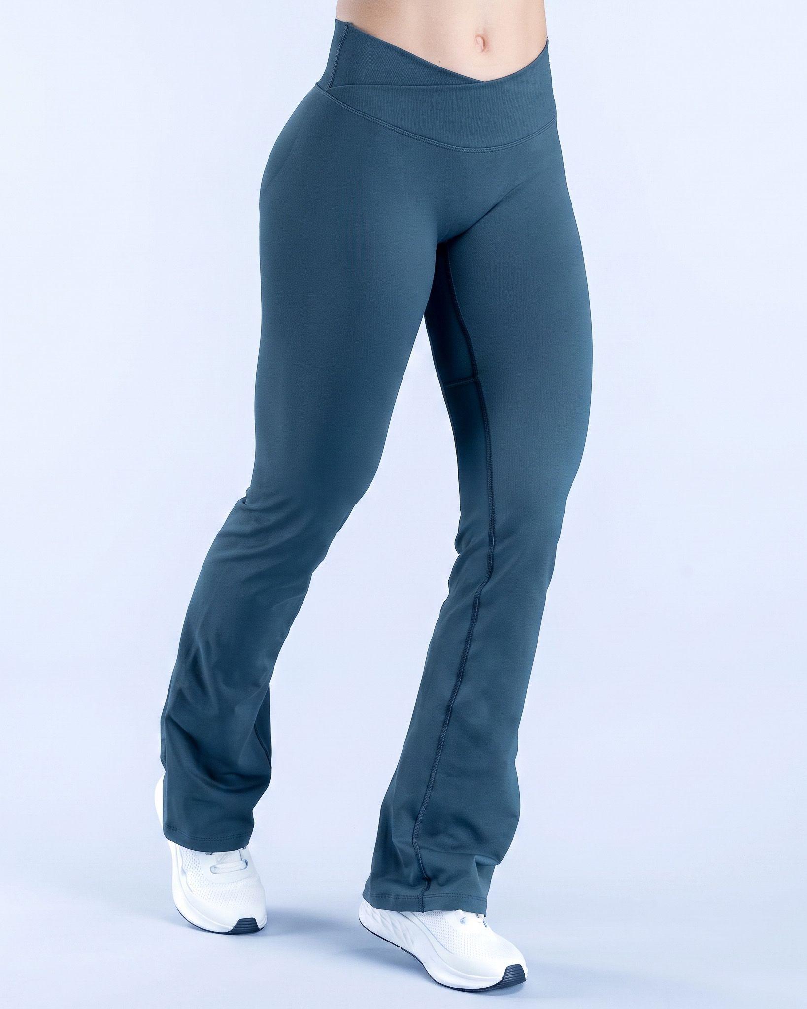 Calza Oxford Flare Deportiva Push Up Pretina en V Mujer - YJ330-1