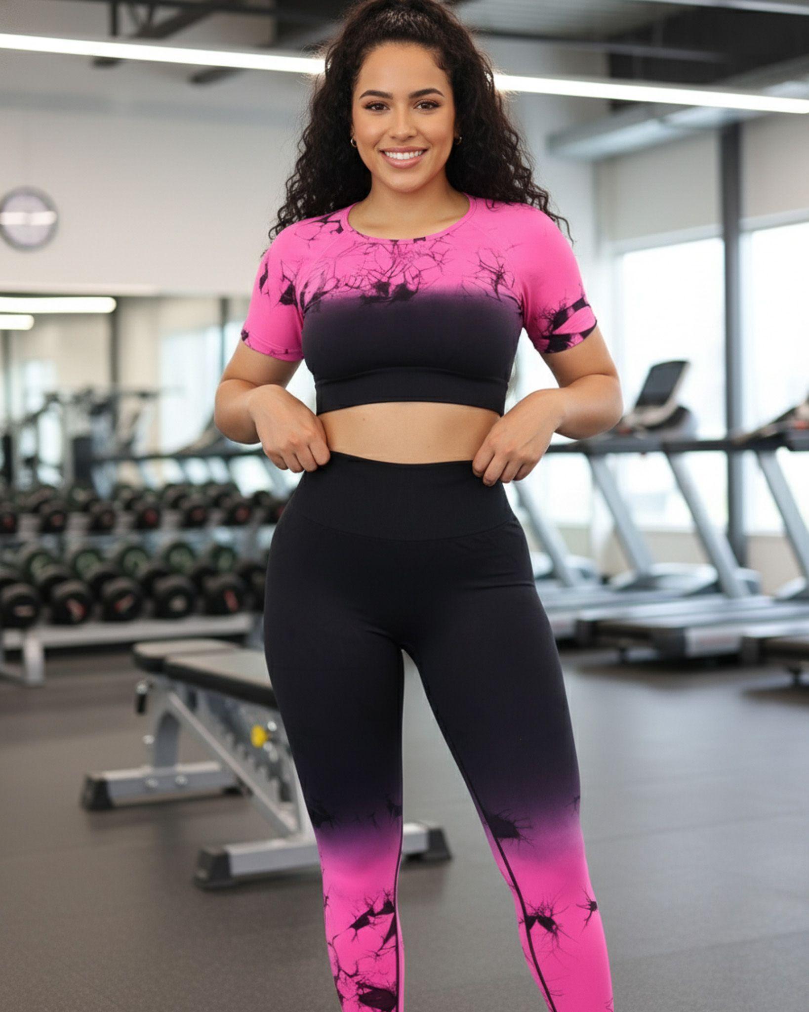Conjunto Push up Largo Degrade tie dye - YJ166-0
