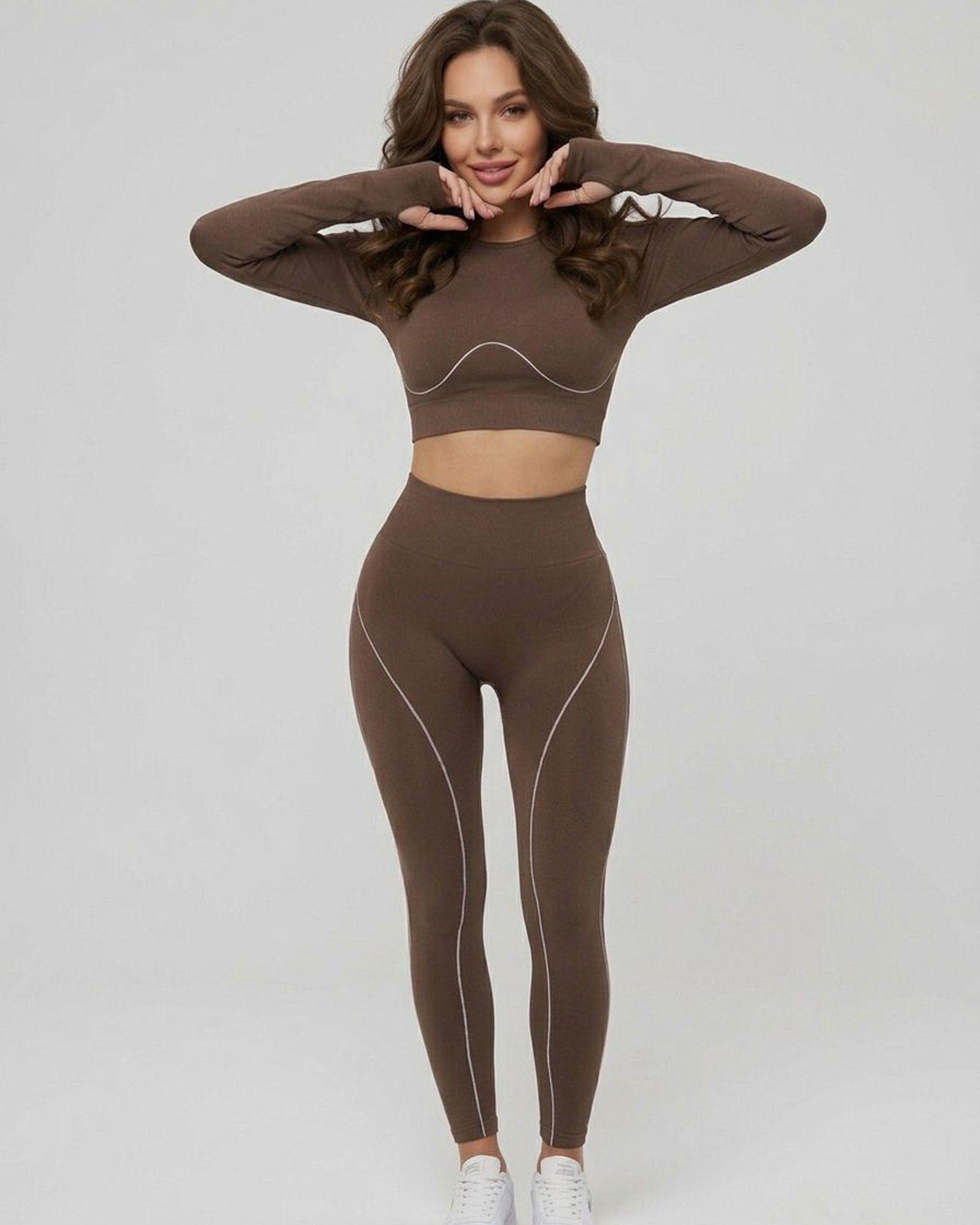 Conjunto Sport Mujer 2 Piezas Peto + Calza Efecto Push Up-1