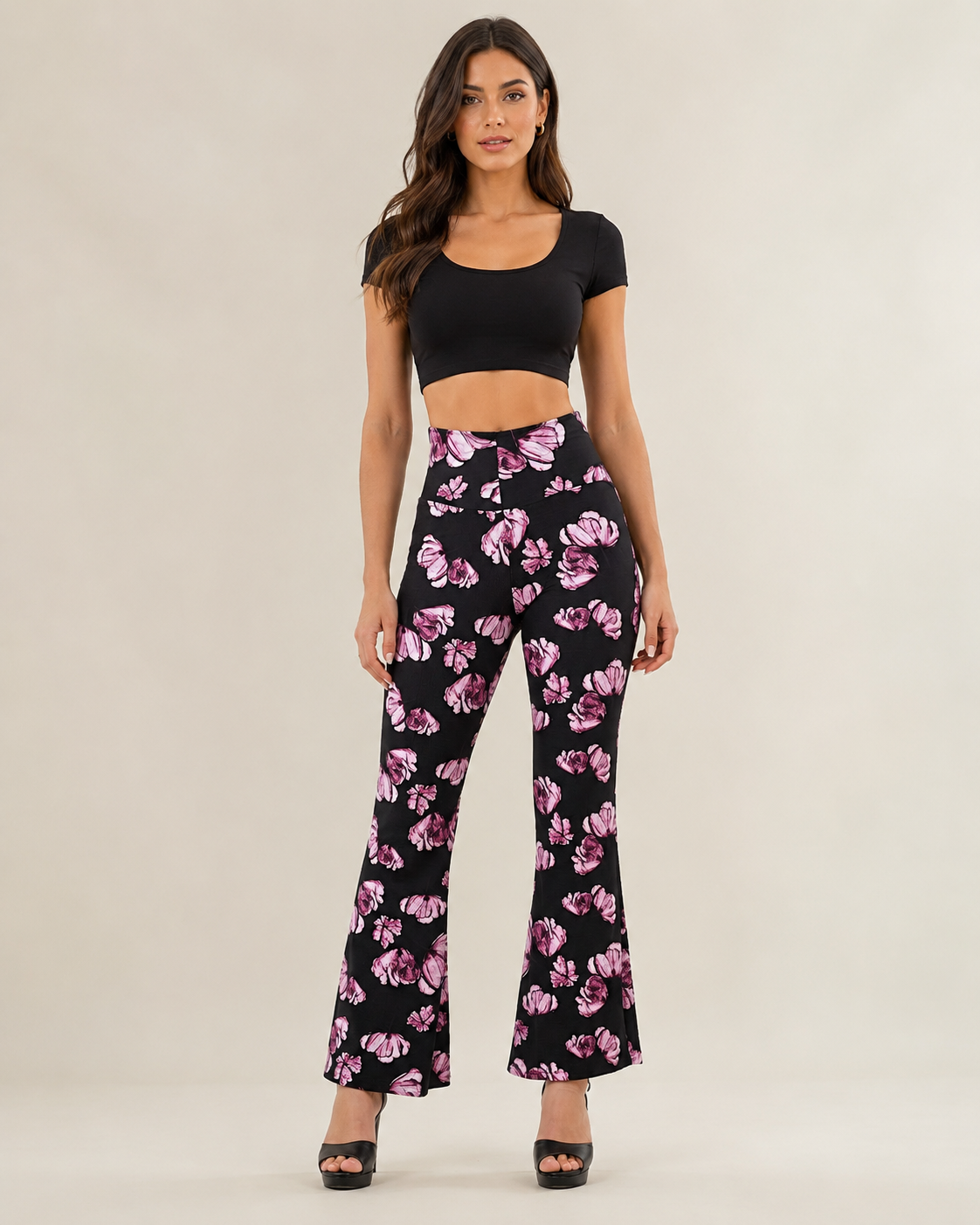 Pantalon Pata De Elefante Flare Confección Nacional-0