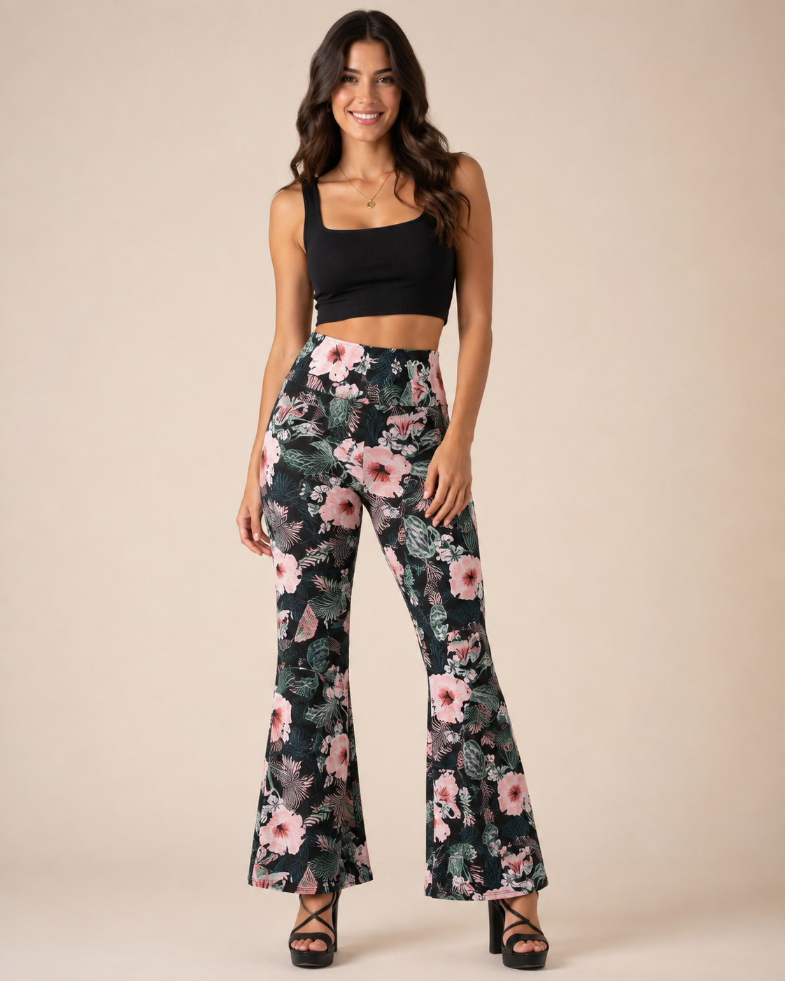 Pantalon Pata De Elefante Flare Confección Nacional-0