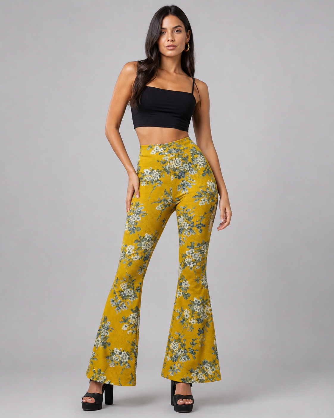 Pantalon Pata De Elefante Flare Confección Nacional-0
