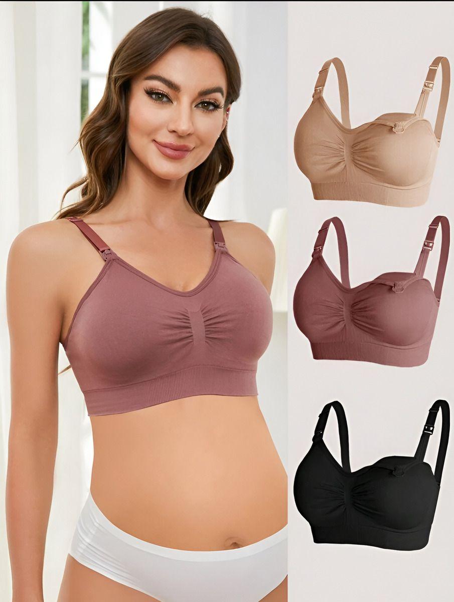 Pack 3 Sostén De Lactancia Maternal Elasticado-0
