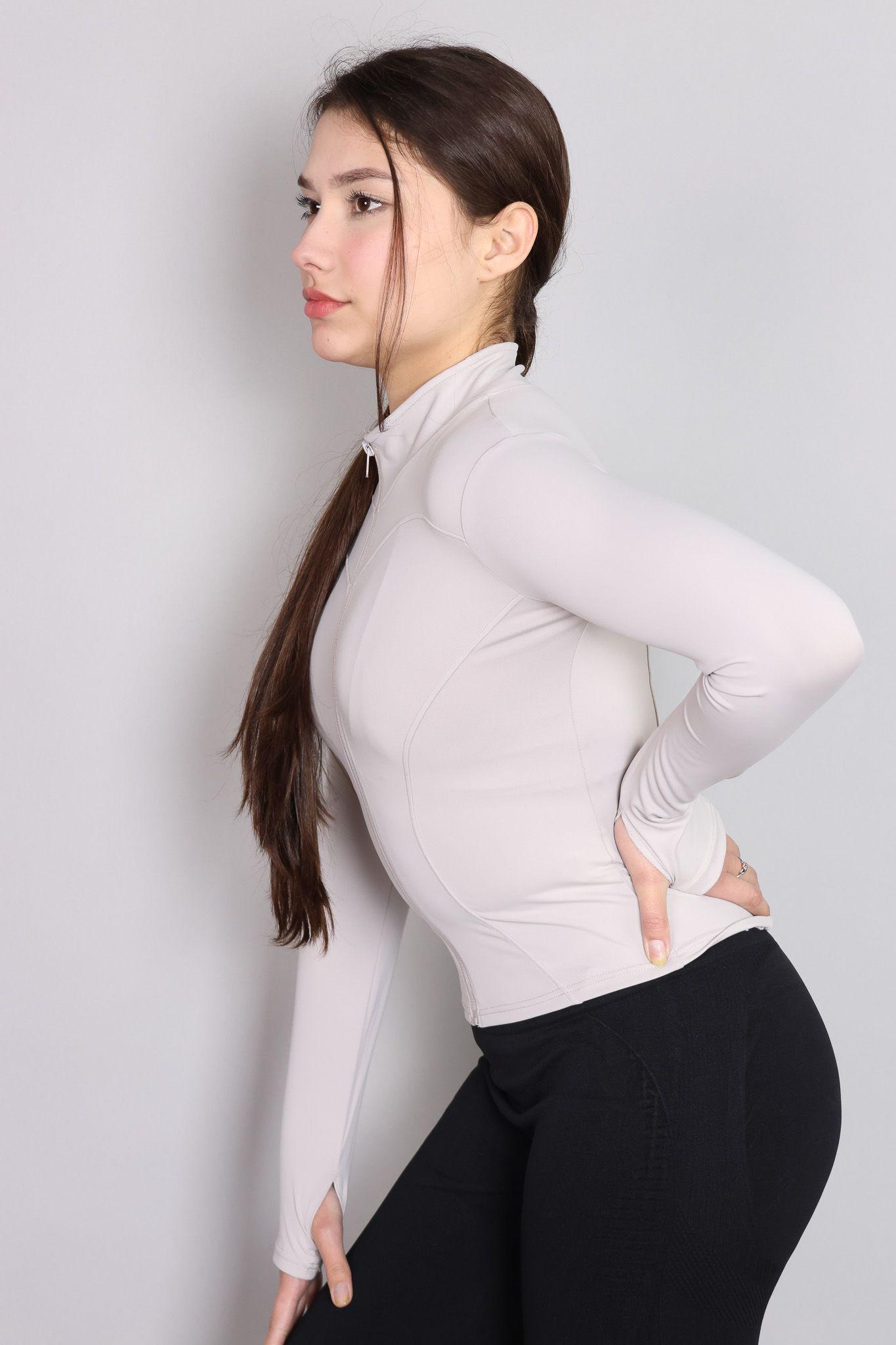 Chaqueta Deportiva Con Cierre Austada Para Mujer-1
