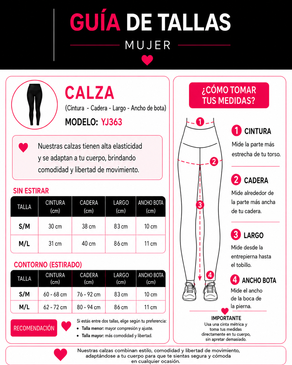 Calza Deportiva Mujer Tiro Alto Compresión Sin Costuras-3