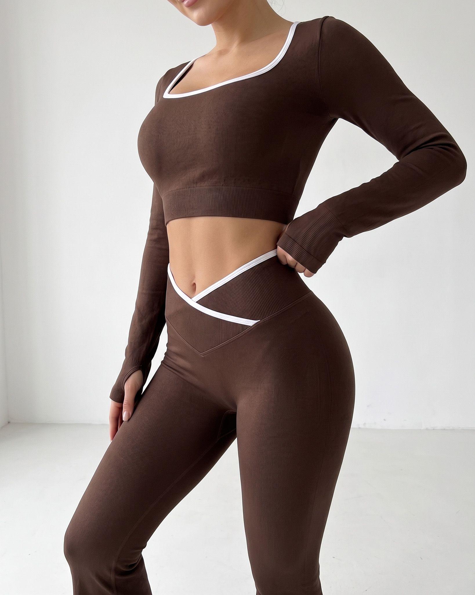 Set Mujer Flare Push Up Pretina Cruzada Líneas Calidad Pro-4